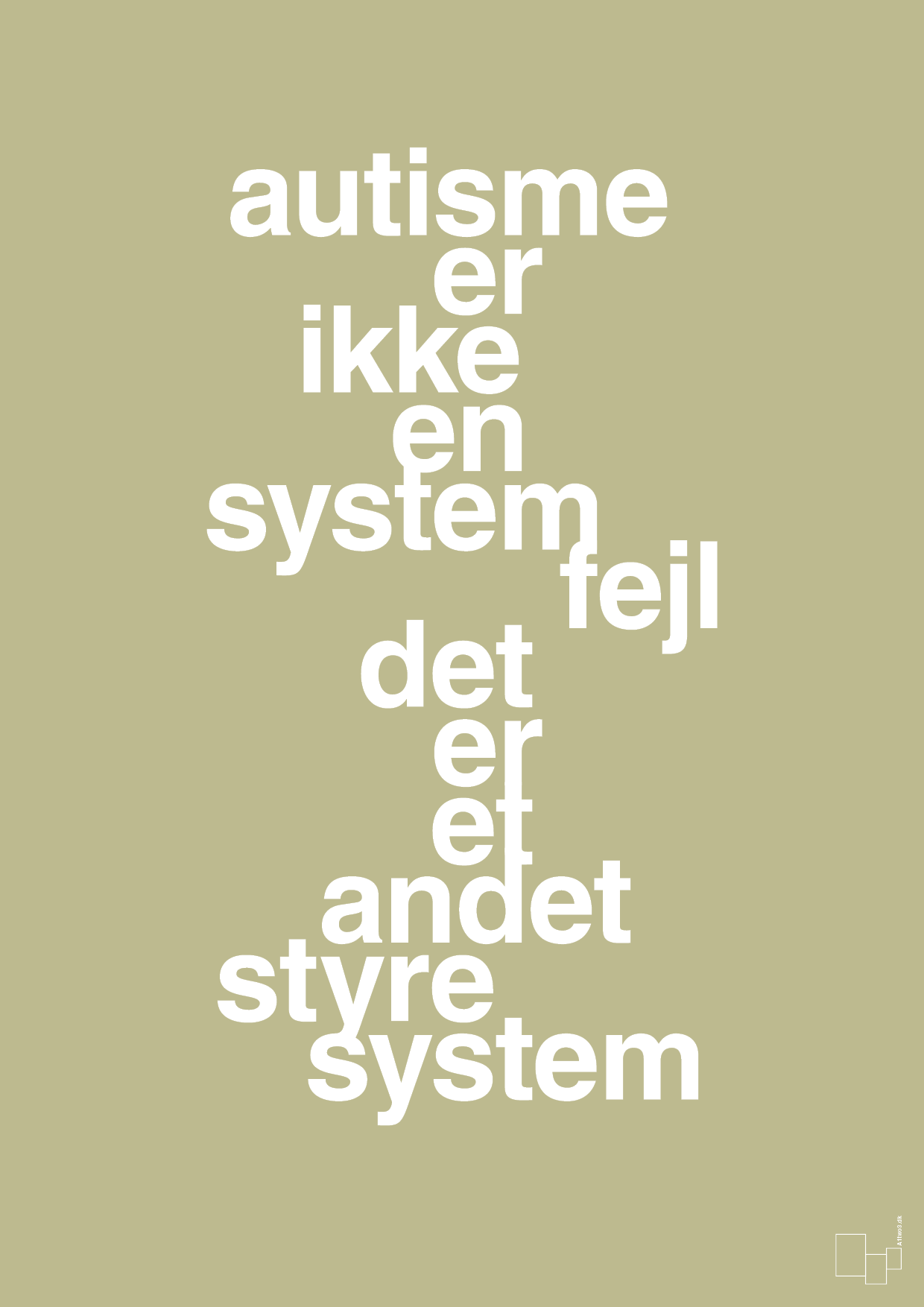 autisme er ikke en systemfejl - Plakat med Samfund i Back to Nature