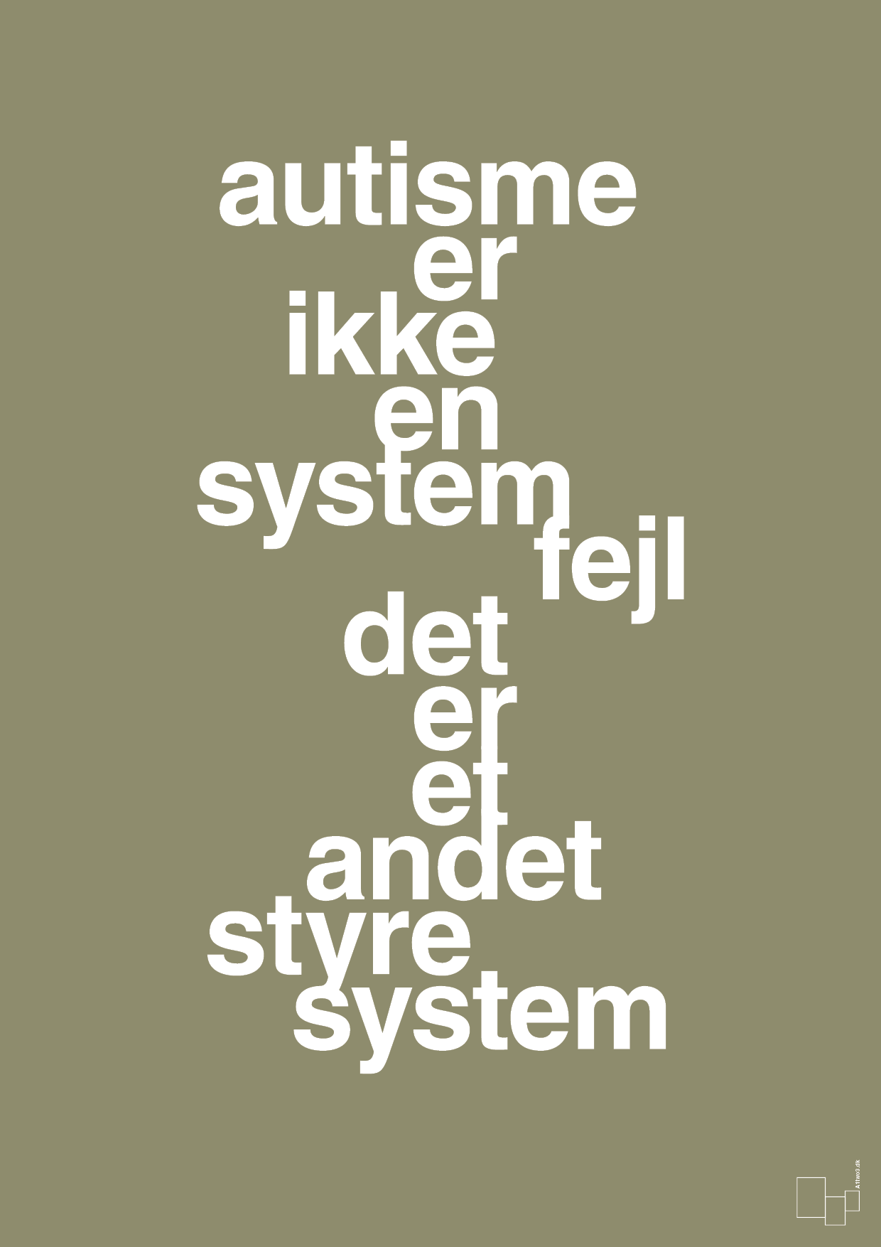 autisme er ikke en systemfejl - Plakat med Samfund i Misty Forrest