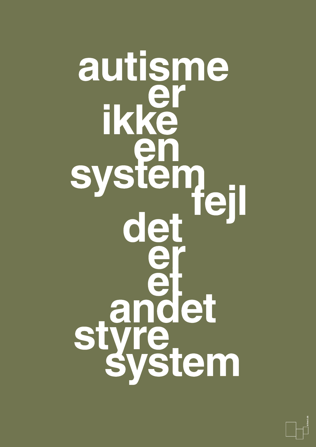 autisme er ikke en systemfejl - Plakat med Samfund i Secret Meadow