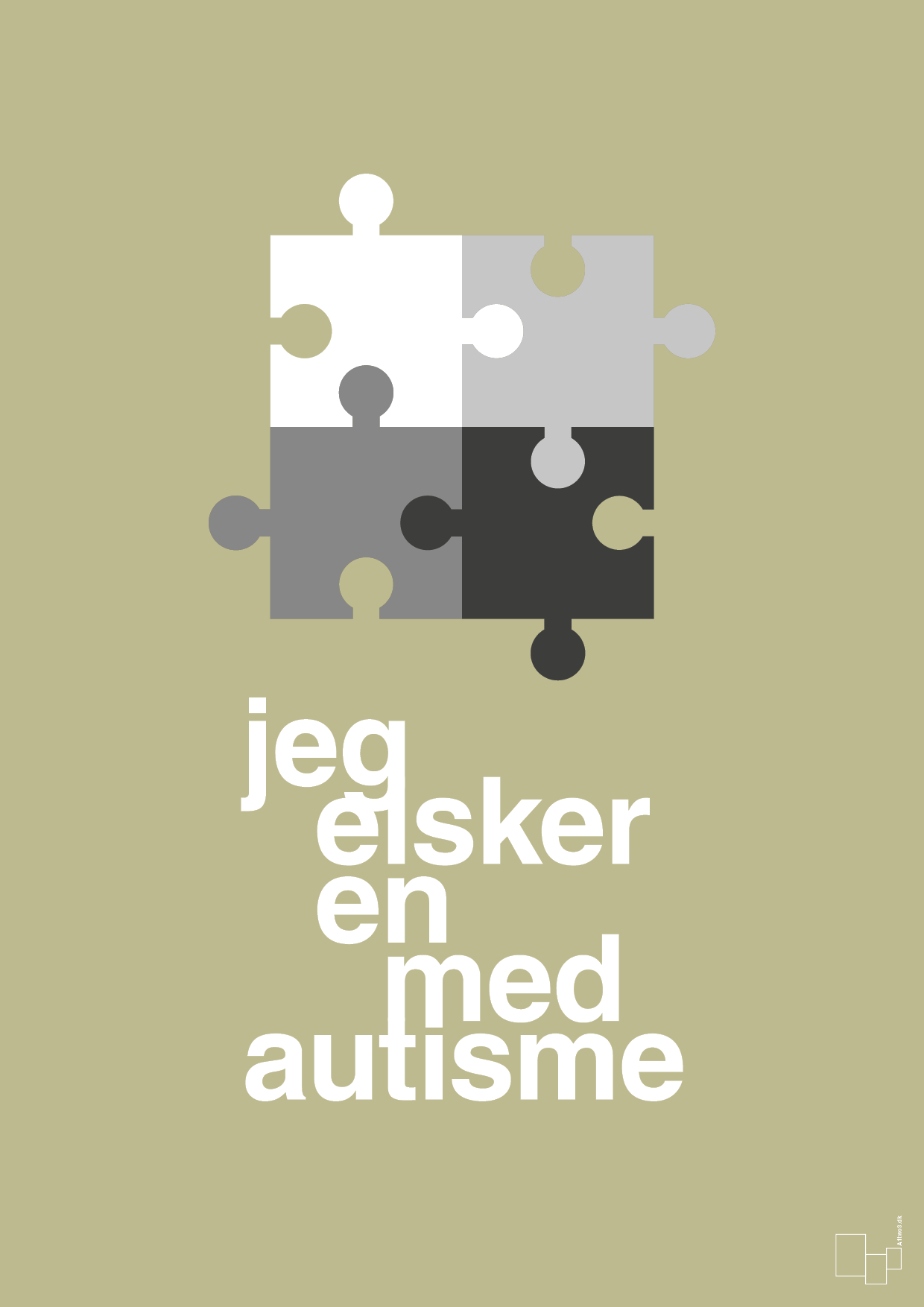 jeg elsker en med autisme - Plakat med Samfund i Back to Nature