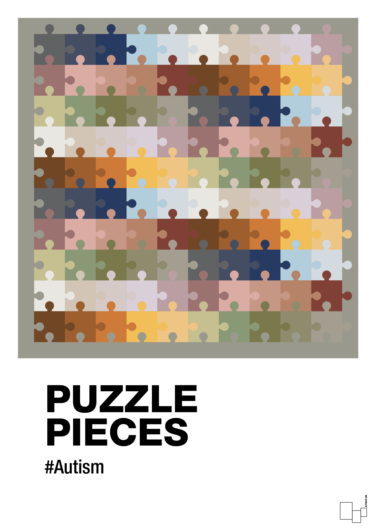 puzzle pieces - Plakat med Samfund i Battleship Gray