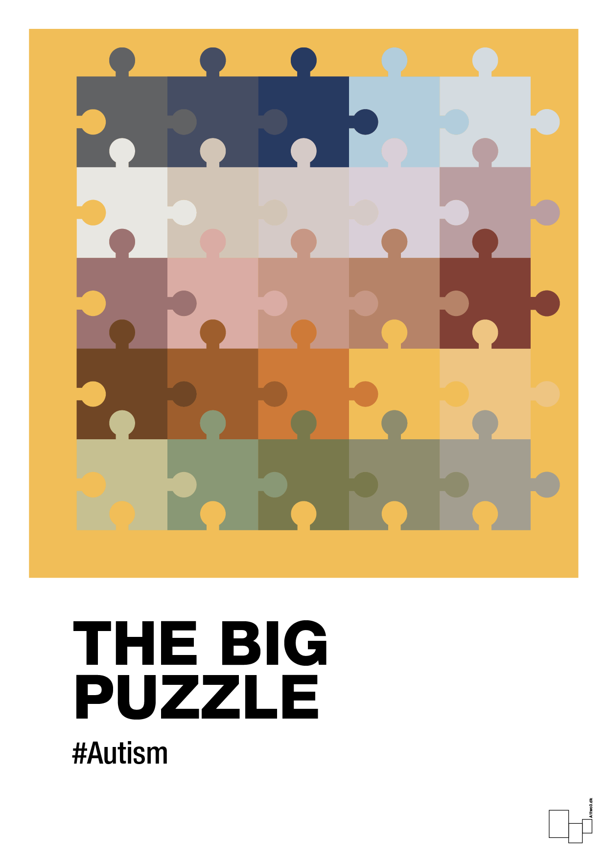 the big puzzle - Plakat med Samfund i Honeycomb