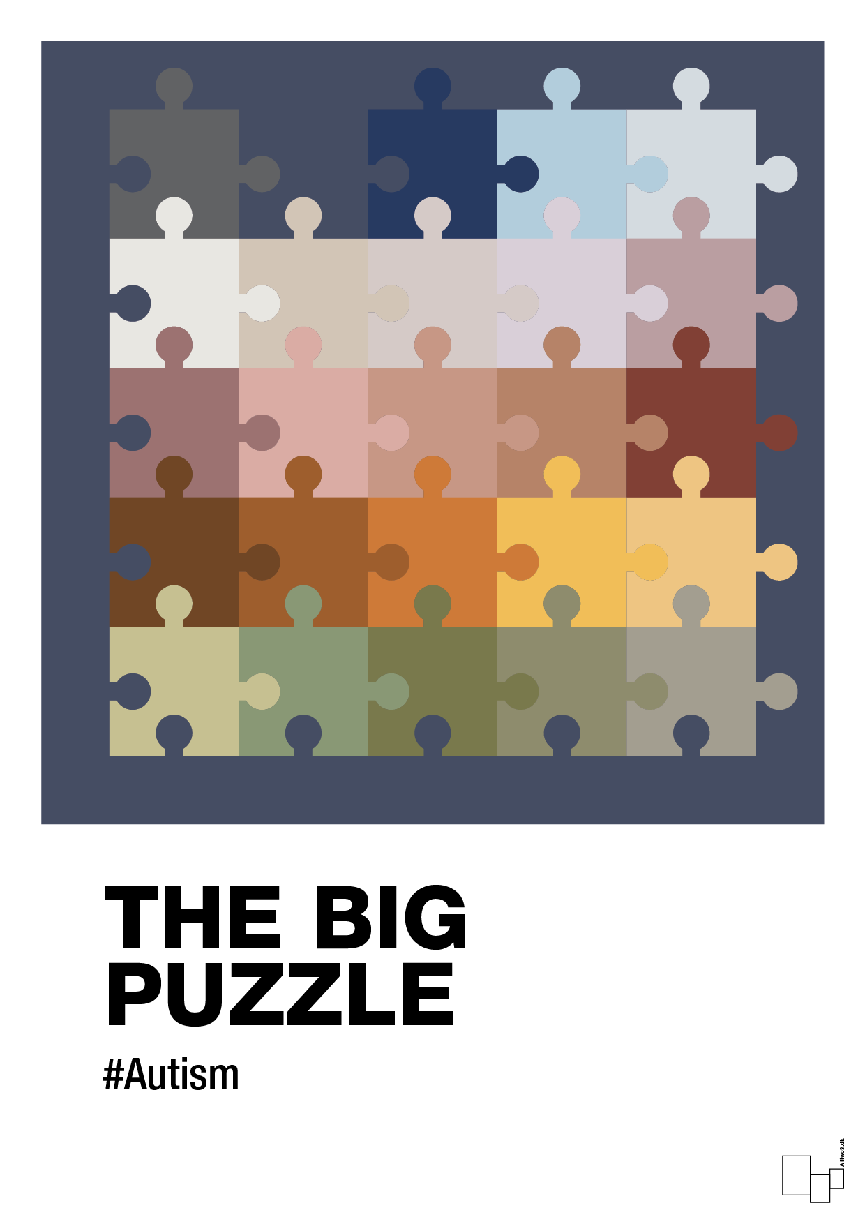 the big puzzle - Plakat med Samfund i Petrol