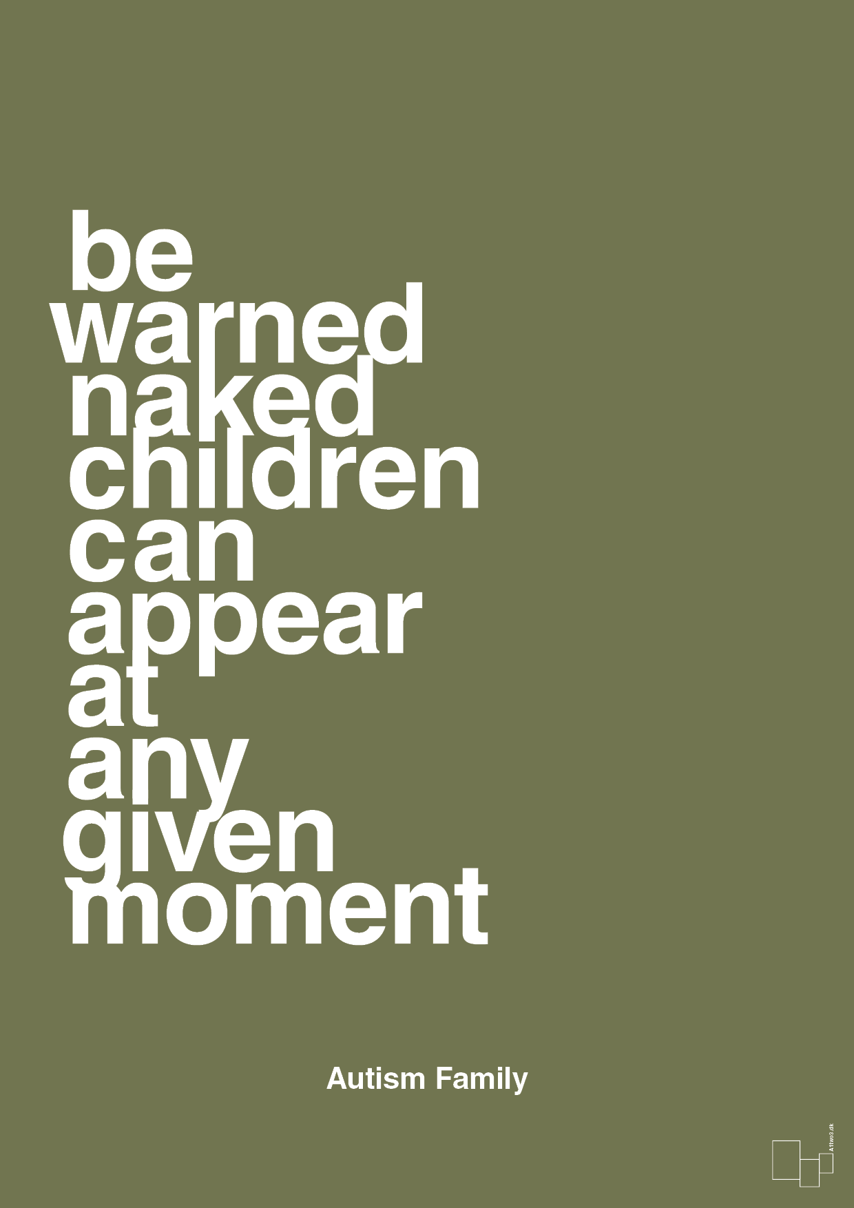 be warned naked children can appear at any given moment - Plakat med Samfund i Secret Meadow