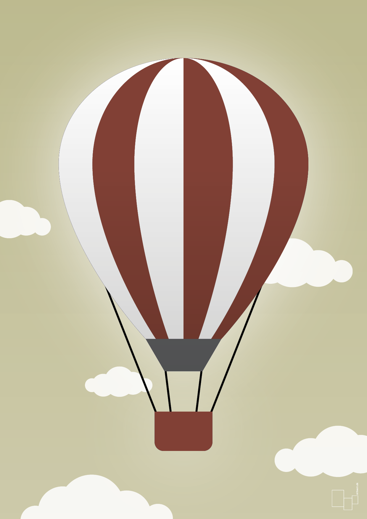 luftballon i rød - Plakat med Grafik i Back to Nature