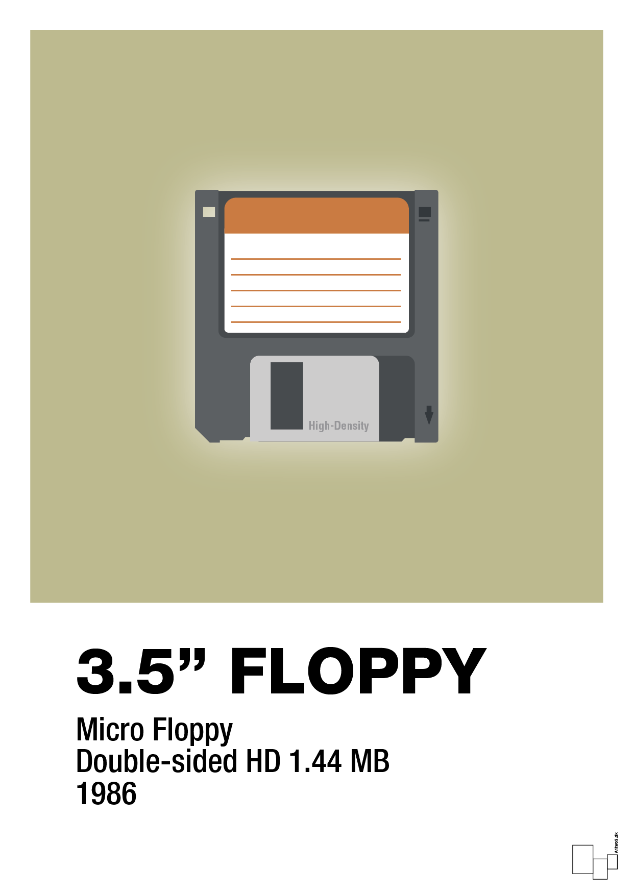 floppy disc 3.5" - Plakat med Grafik i Back to Nature