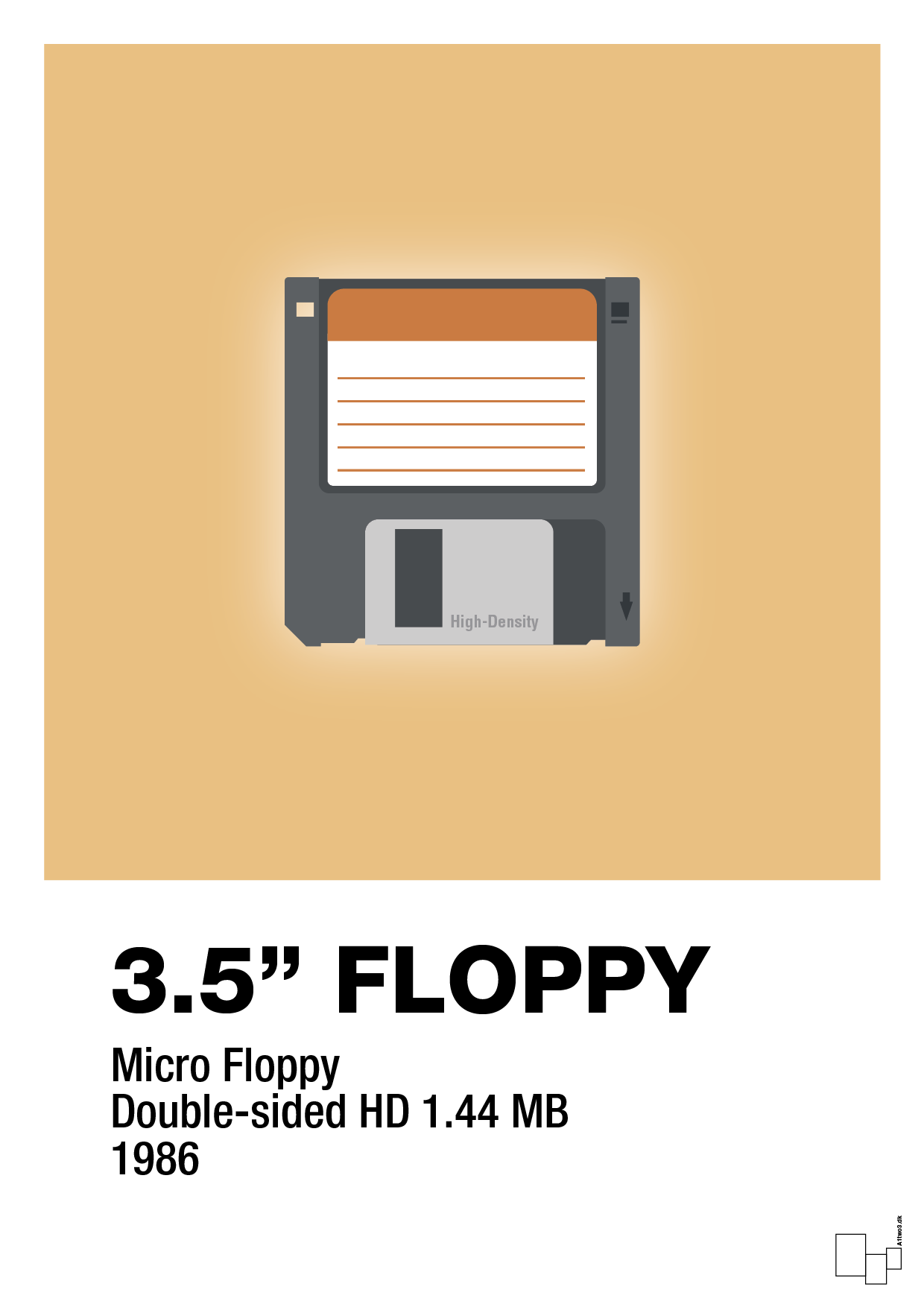 floppy disc 3.5" - Plakat med Grafik i Charismatic
