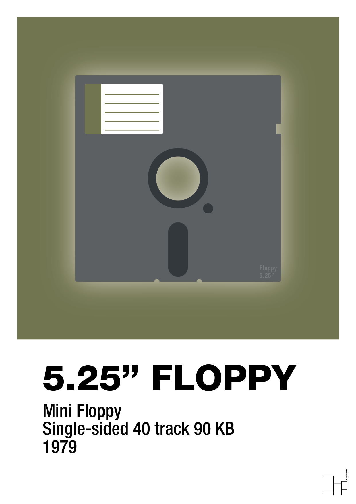 floppy disc 5.25" - Plakat med Grafik i Secret Meadow