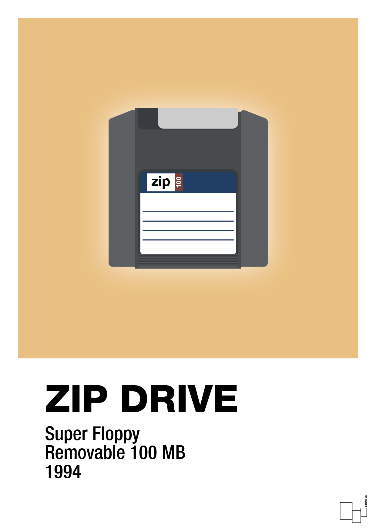 zip drive 100 mb - Plakat med Grafik i Charismatic