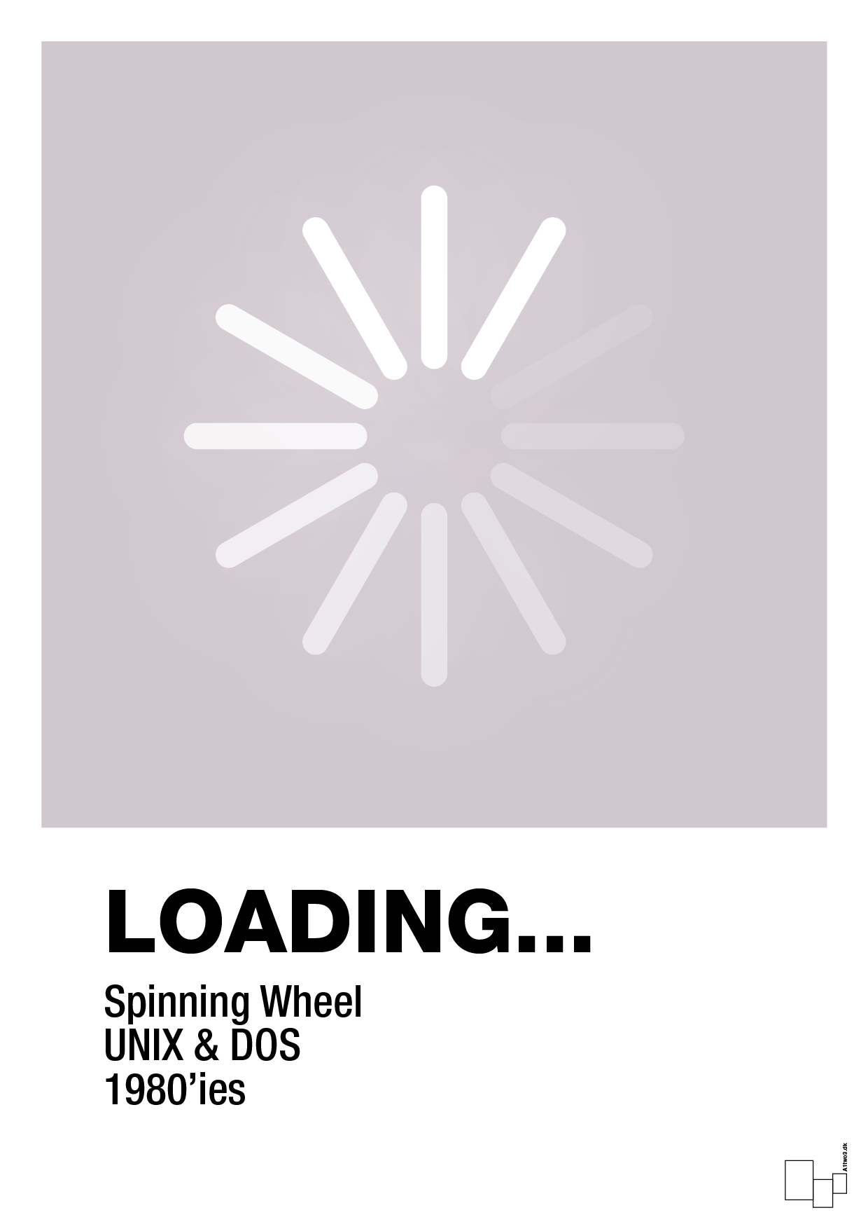 loading - Plakat med Grafik i Dusty Lilac