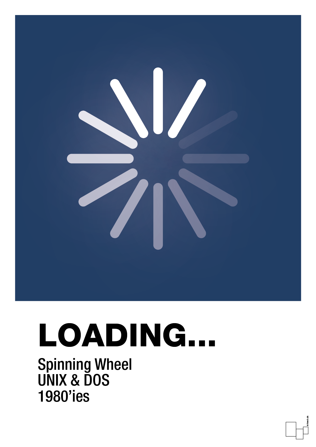 loading - Plakat med Grafik i Lapis Blue
