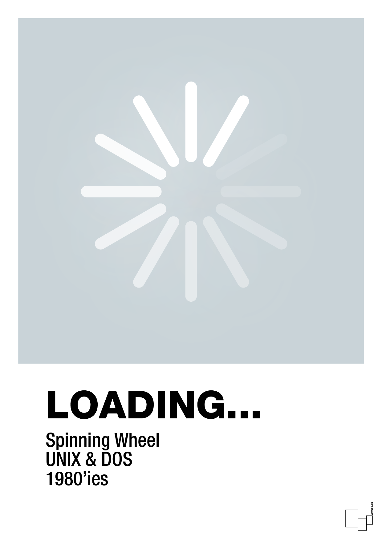 loading - Plakat med Grafik i Light Drizzle