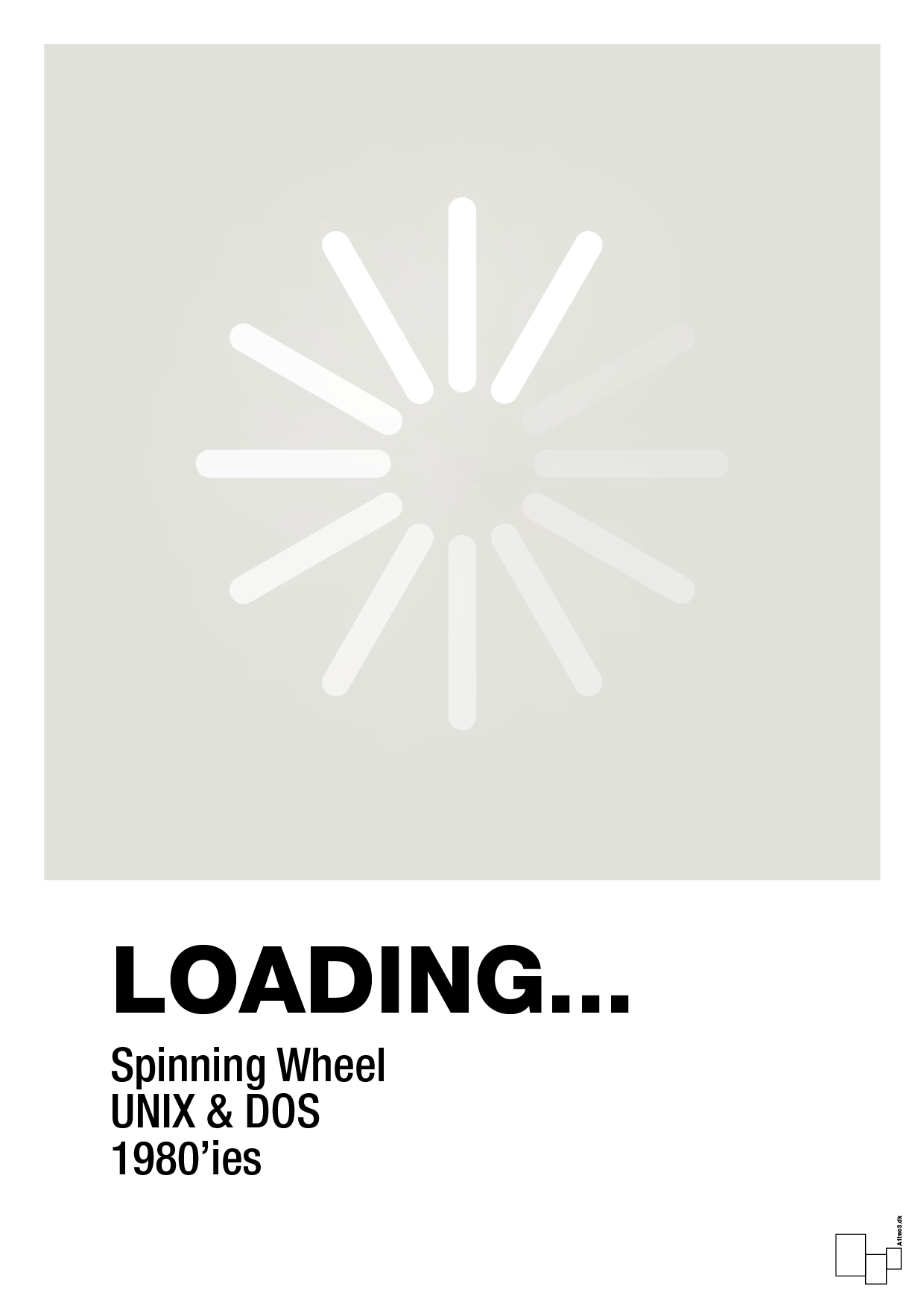 loading - Plakat med Grafik i Painters White