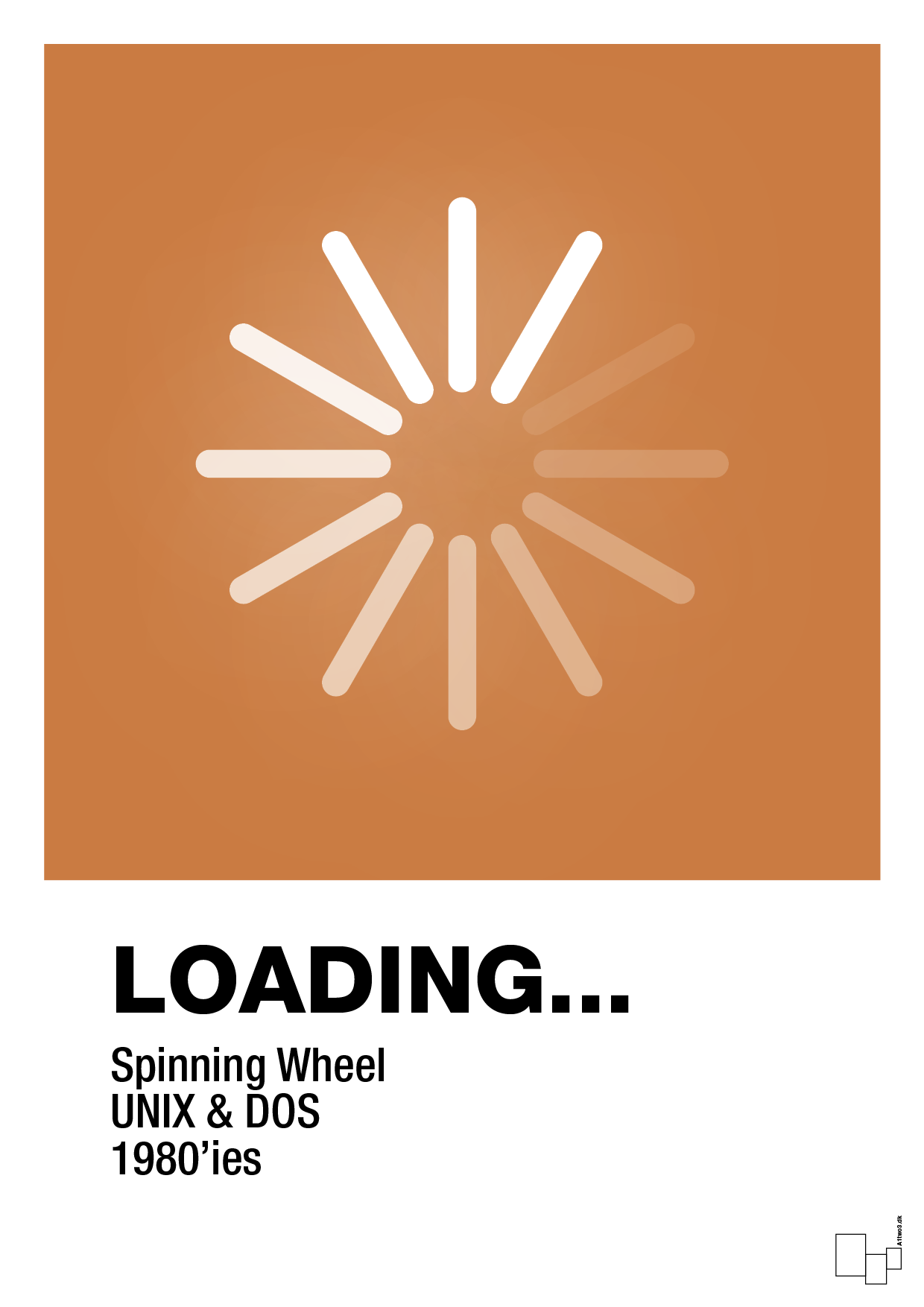 loading - Plakat med Grafik i Rumba Orange