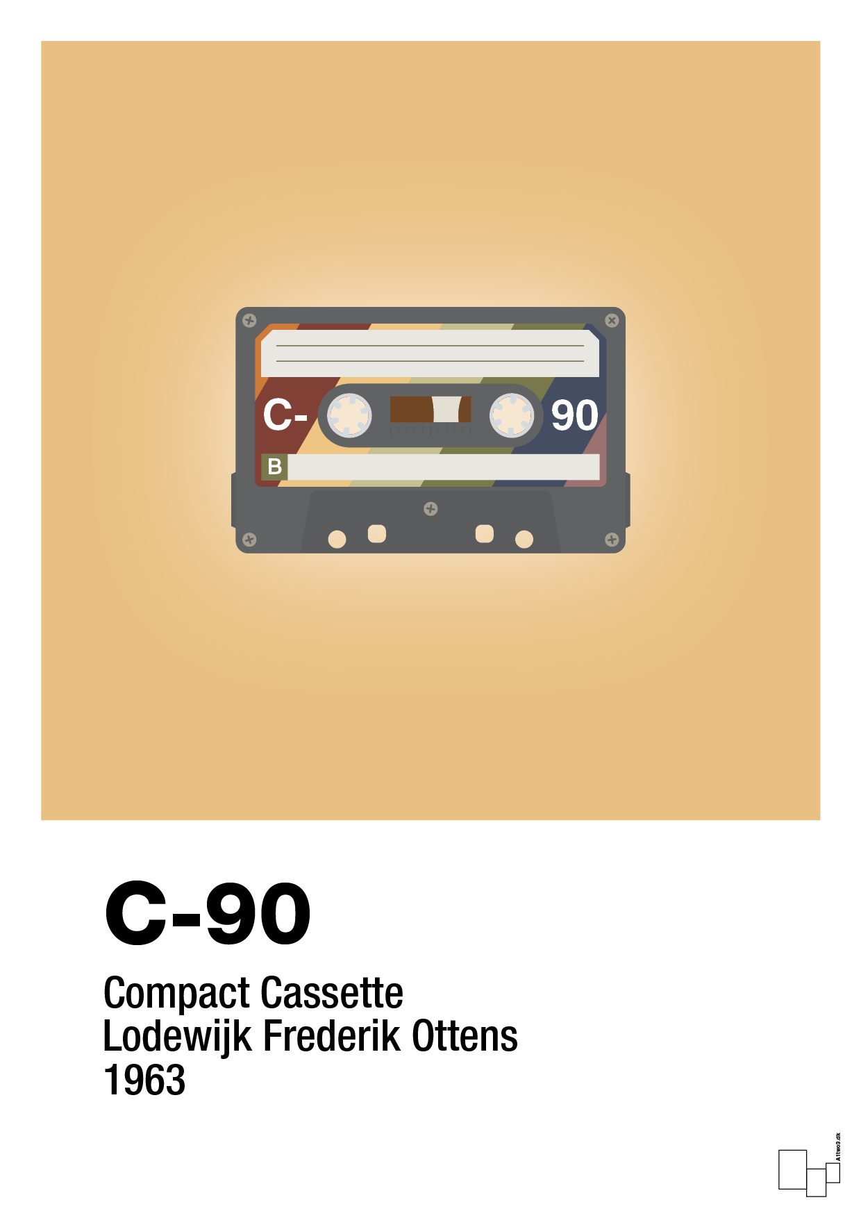 kassettebånd c-90 - Plakat med Grafik i Charismatic