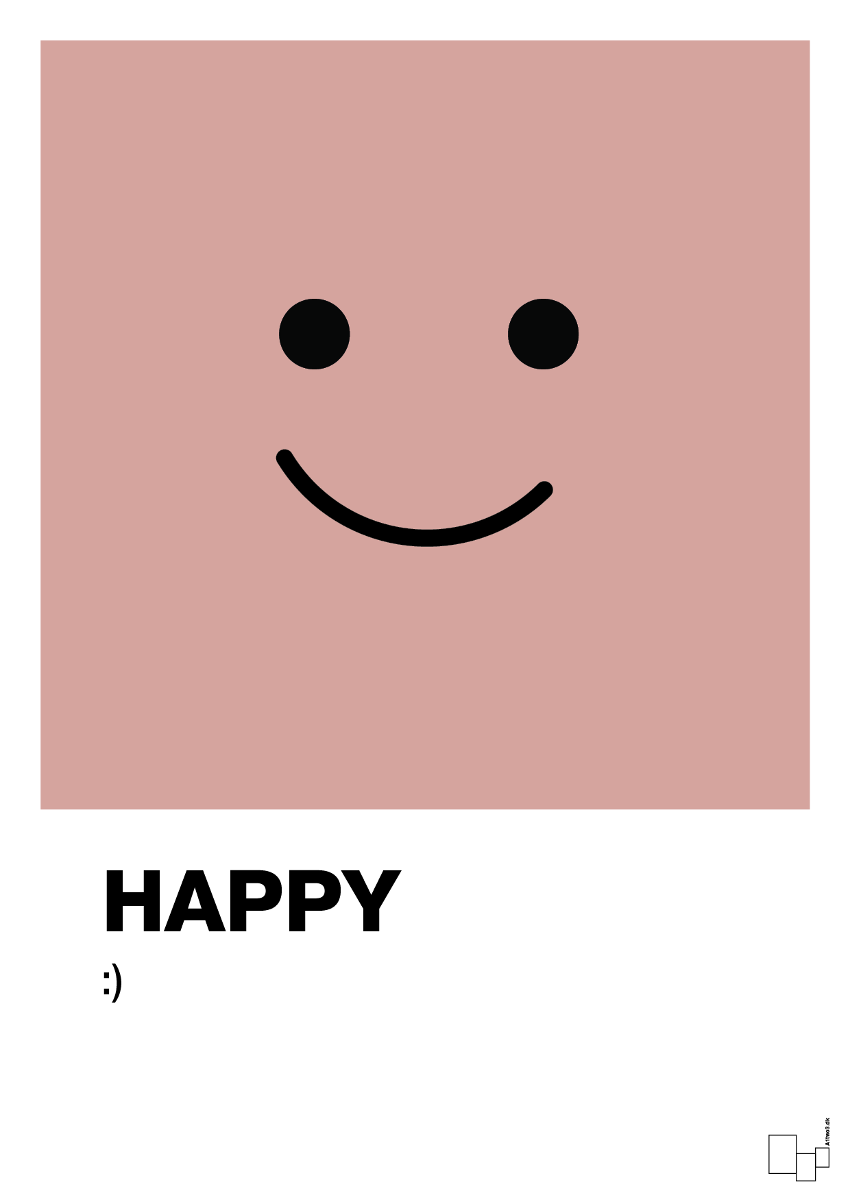 happy smiley - Plakat med Grafik i Bubble Shell