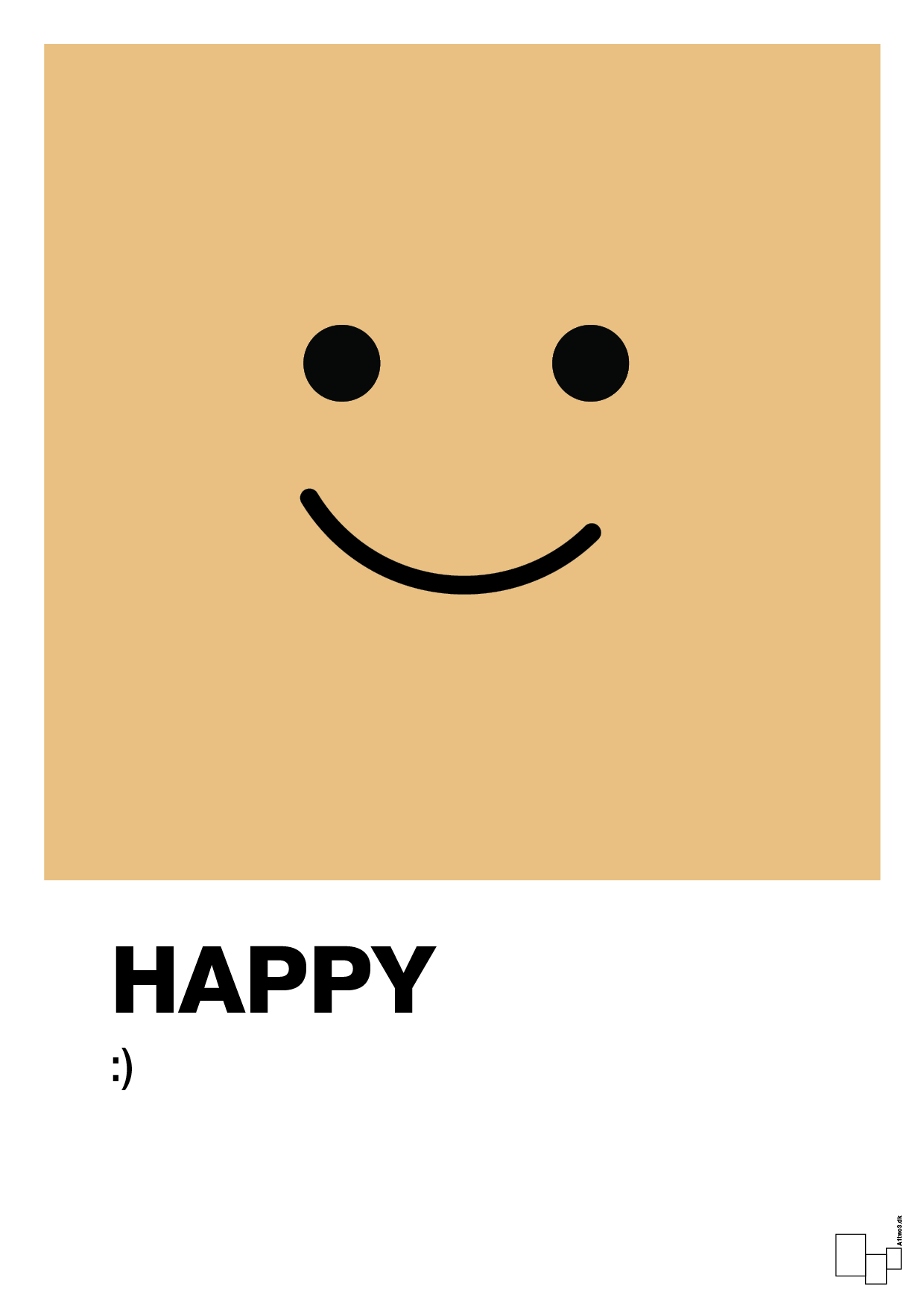 happy smiley - Plakat med Grafik i Charismatic