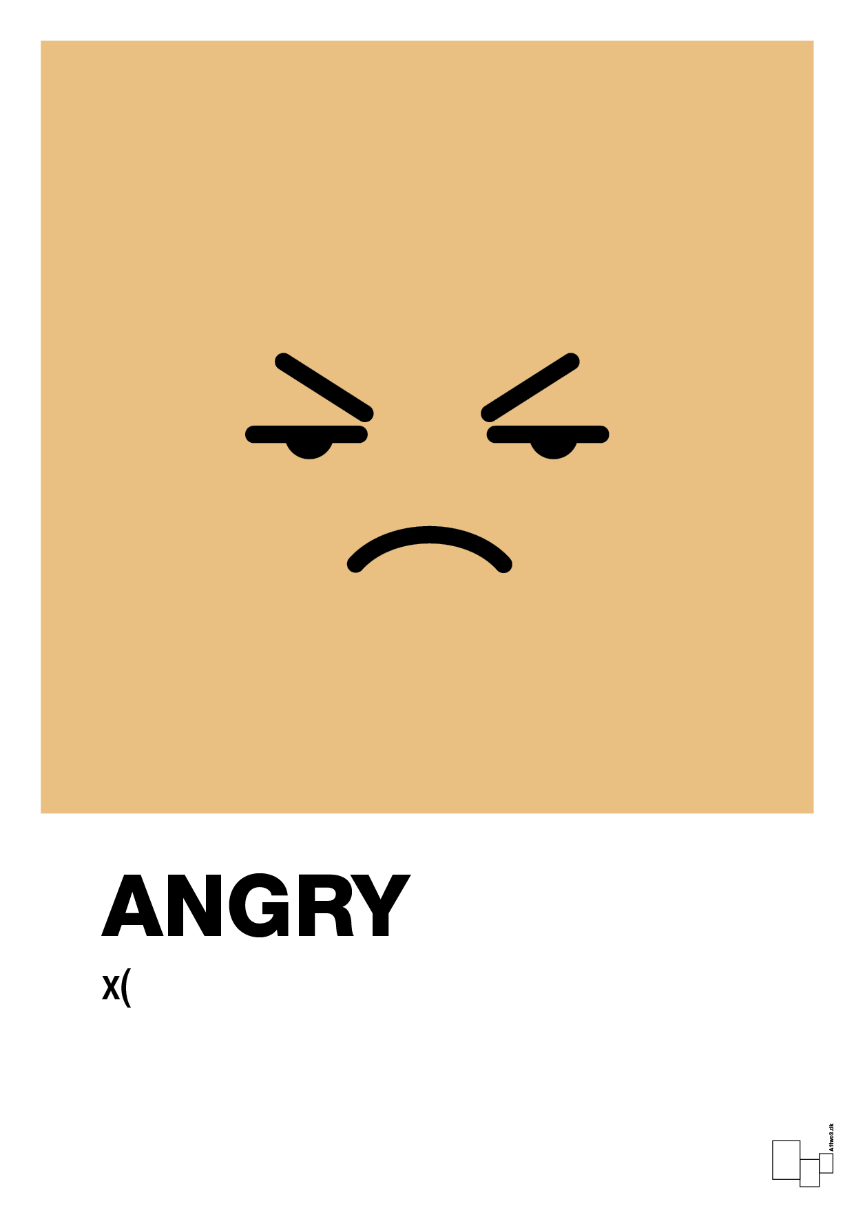 angry smiley - Plakat med Grafik i Charismatic
