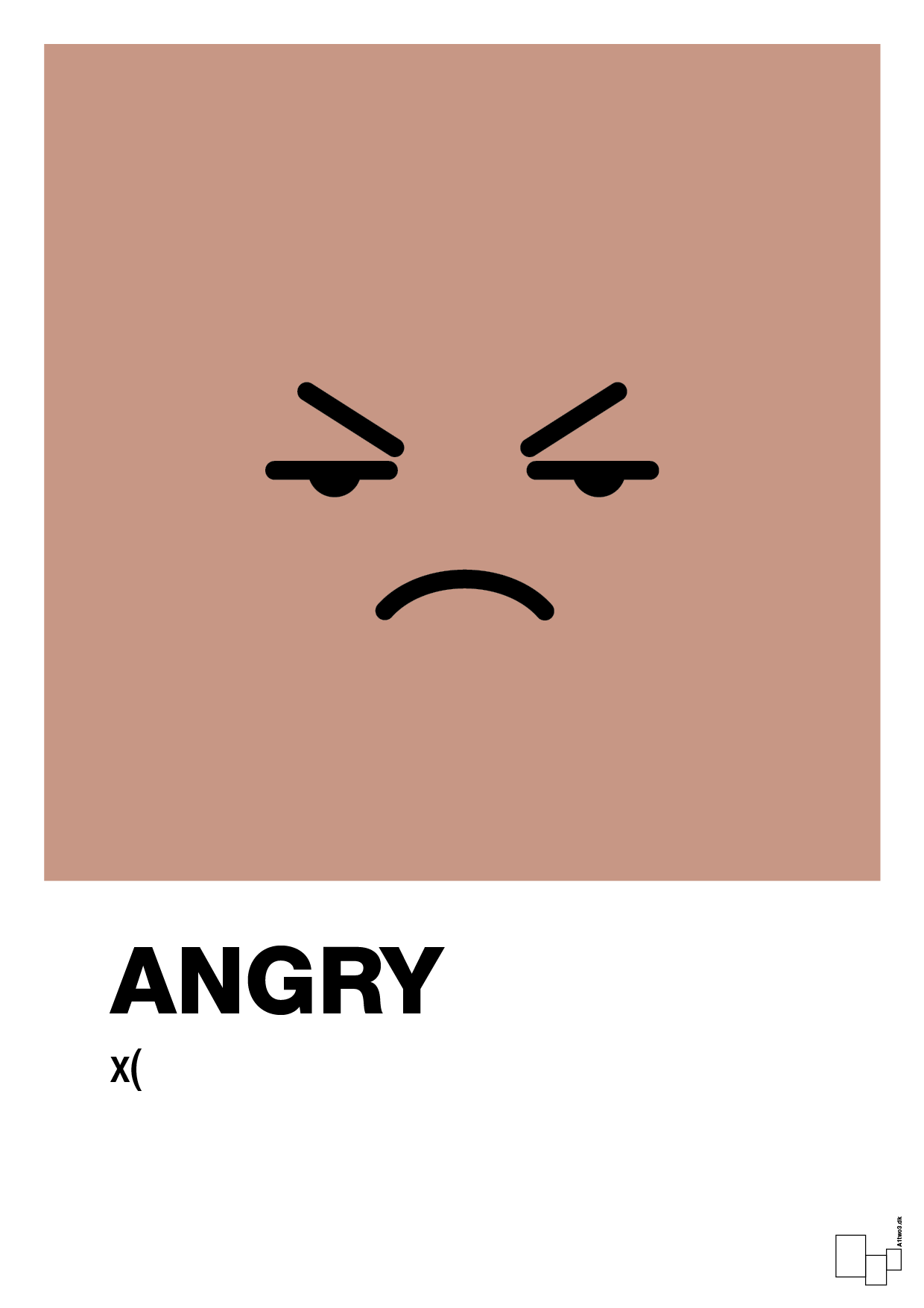 angry smiley - Plakat med Grafik i Powder