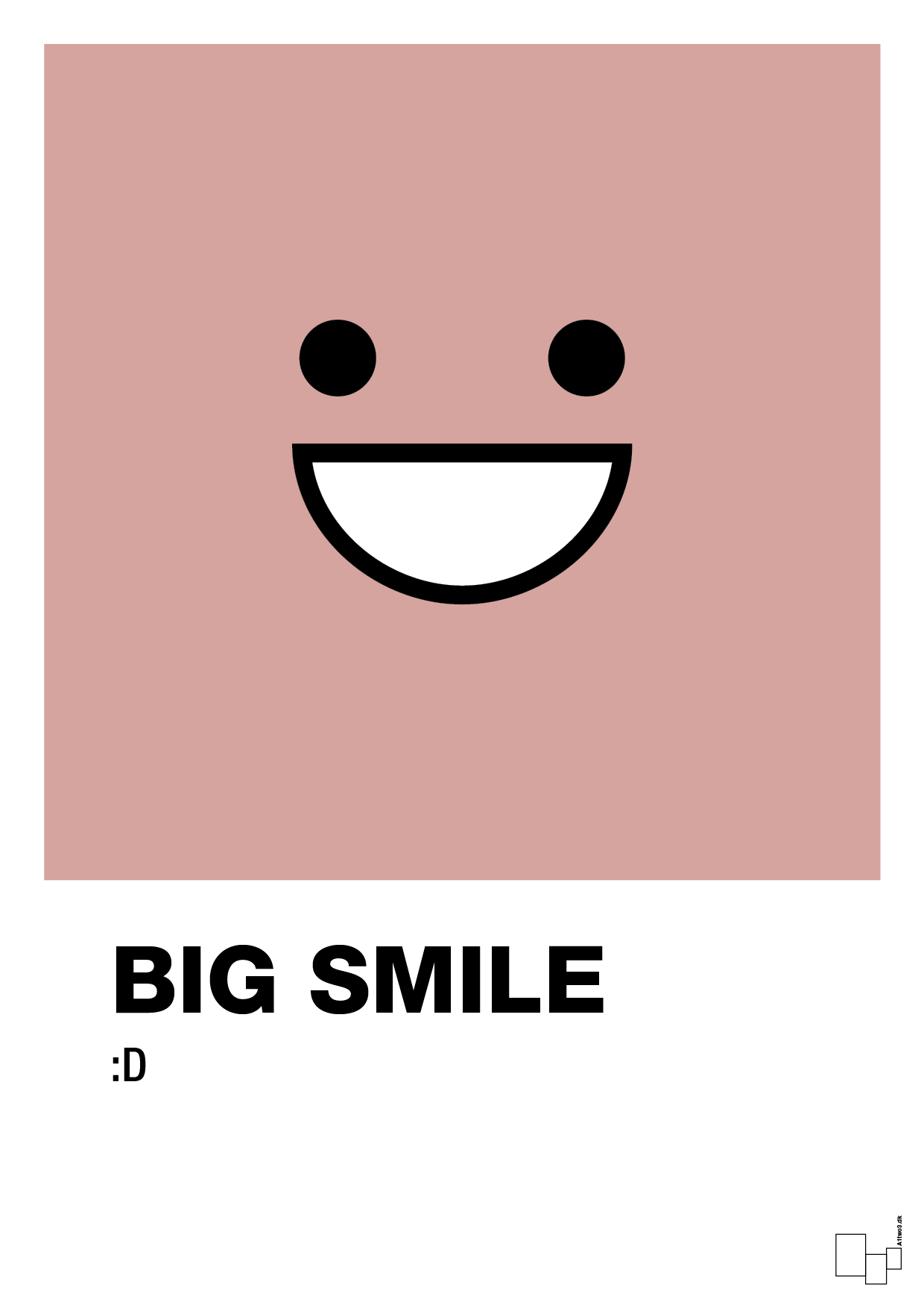 big smile smiley - Plakat med Grafik i Bubble Shell