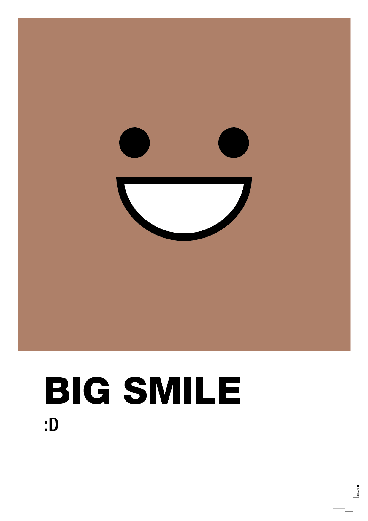 big smile smiley - Plakat med Grafik i Cider Spice