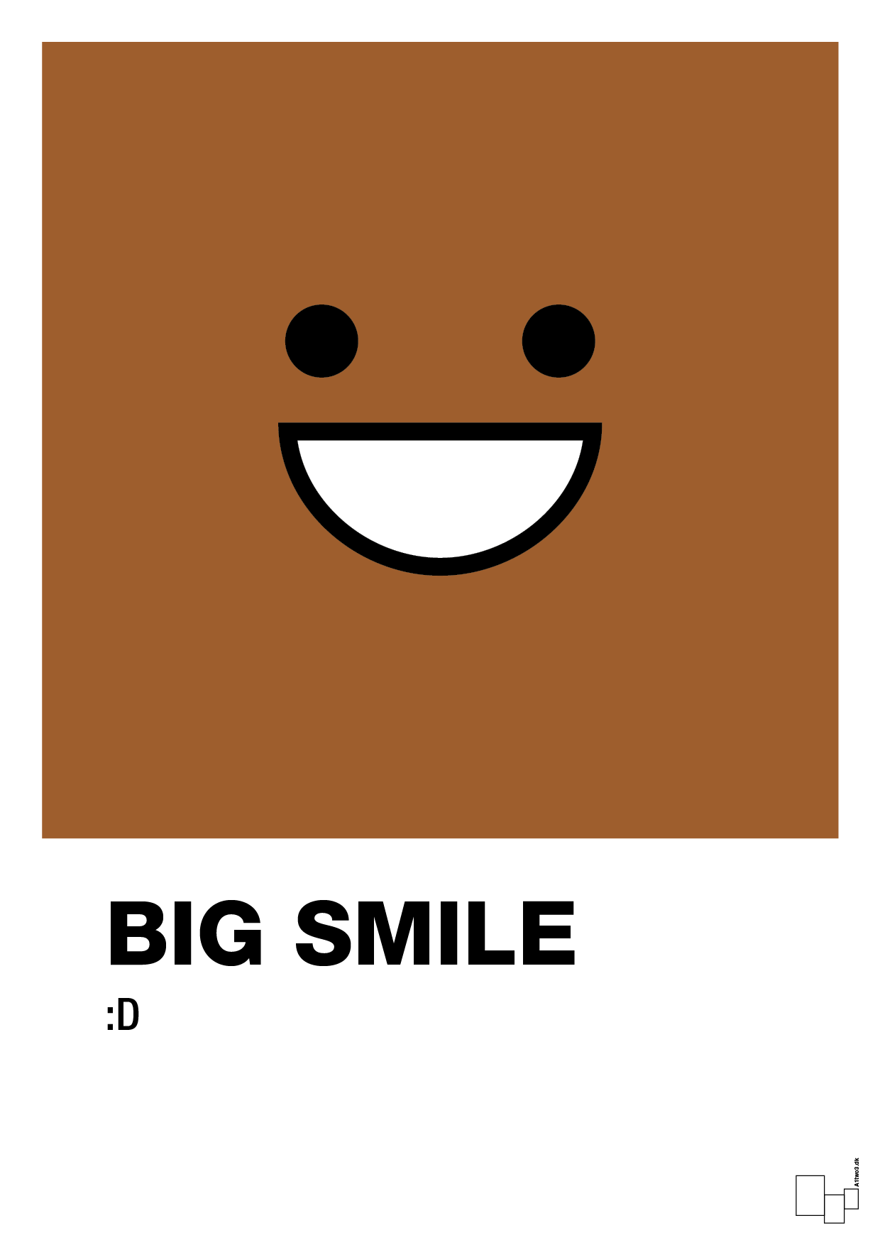 big smile smiley - Plakat med Grafik i Cognac