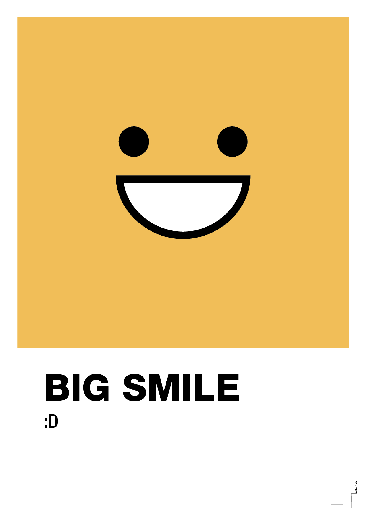big smile smiley - Plakat med Grafik i Honeycomb