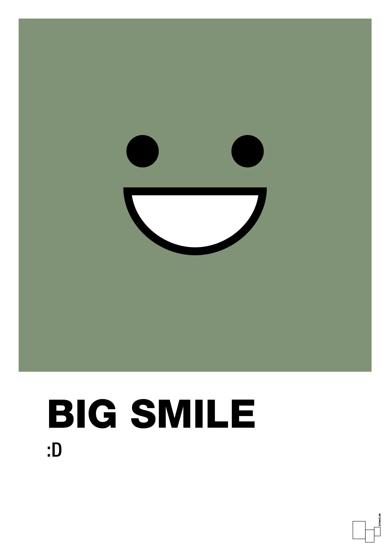 big smile smiley - Plakat med Grafik i Jade