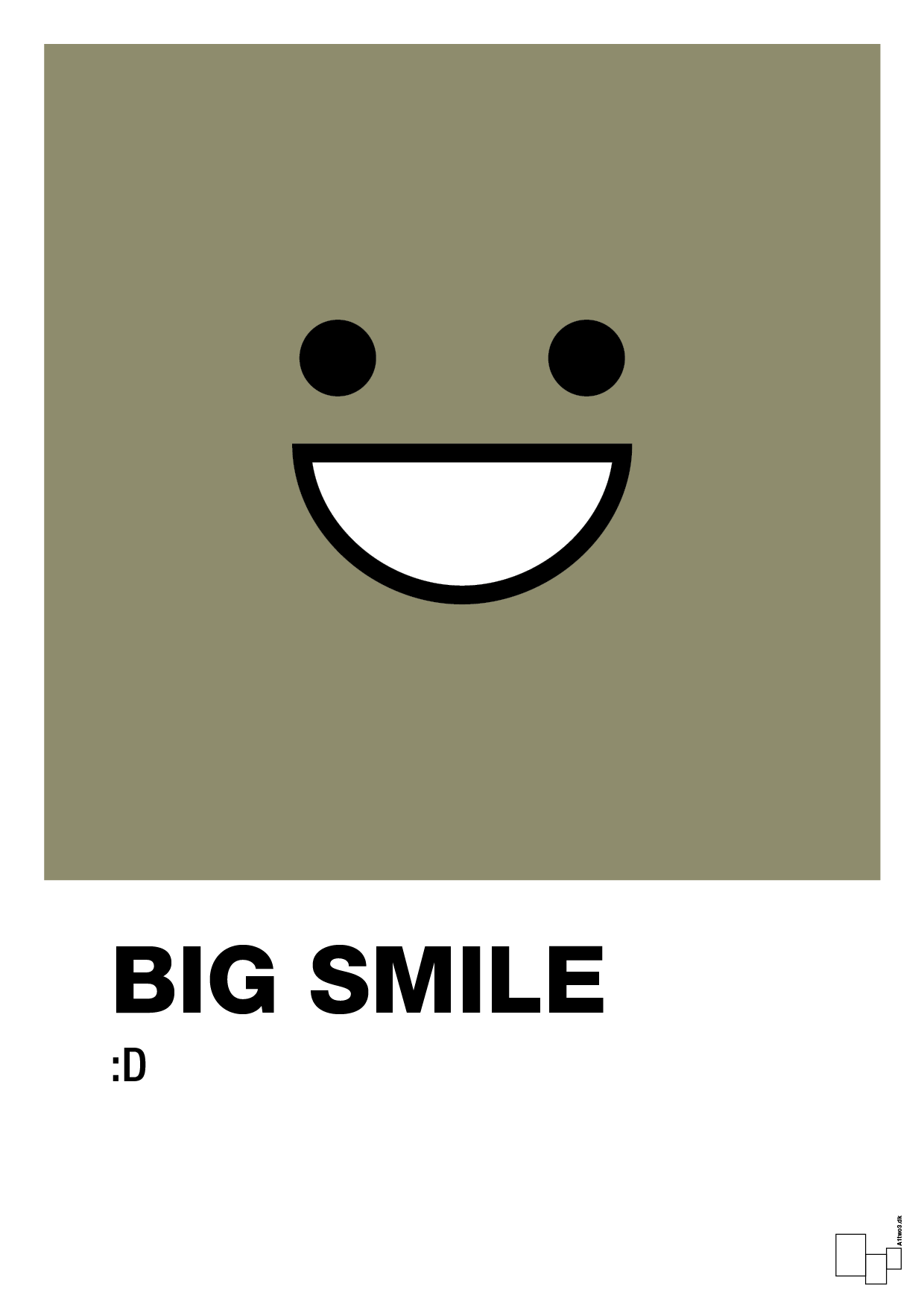 big smile smiley - Plakat med Grafik i Misty Forrest