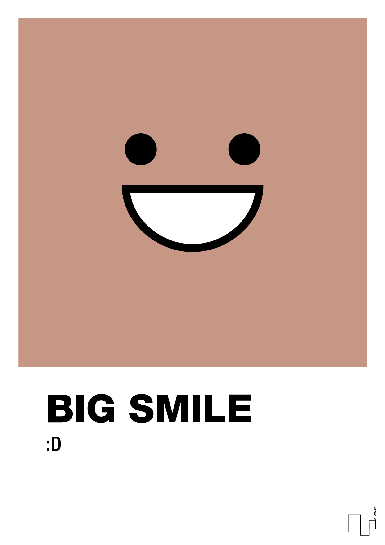 big smile smiley - Plakat med Grafik i Powder