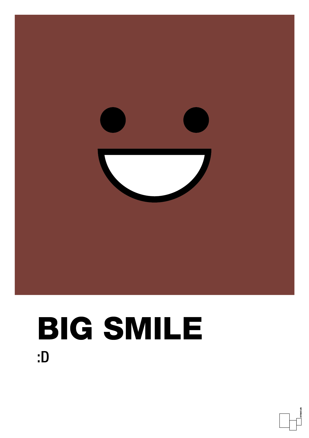 big smile smiley - Plakat med Grafik i Red Pepper