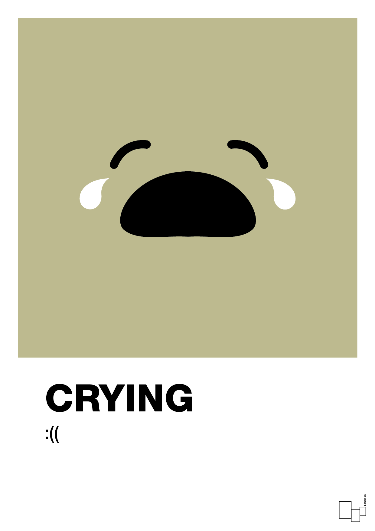 crying smiley - Plakat med Grafik i Back to Nature