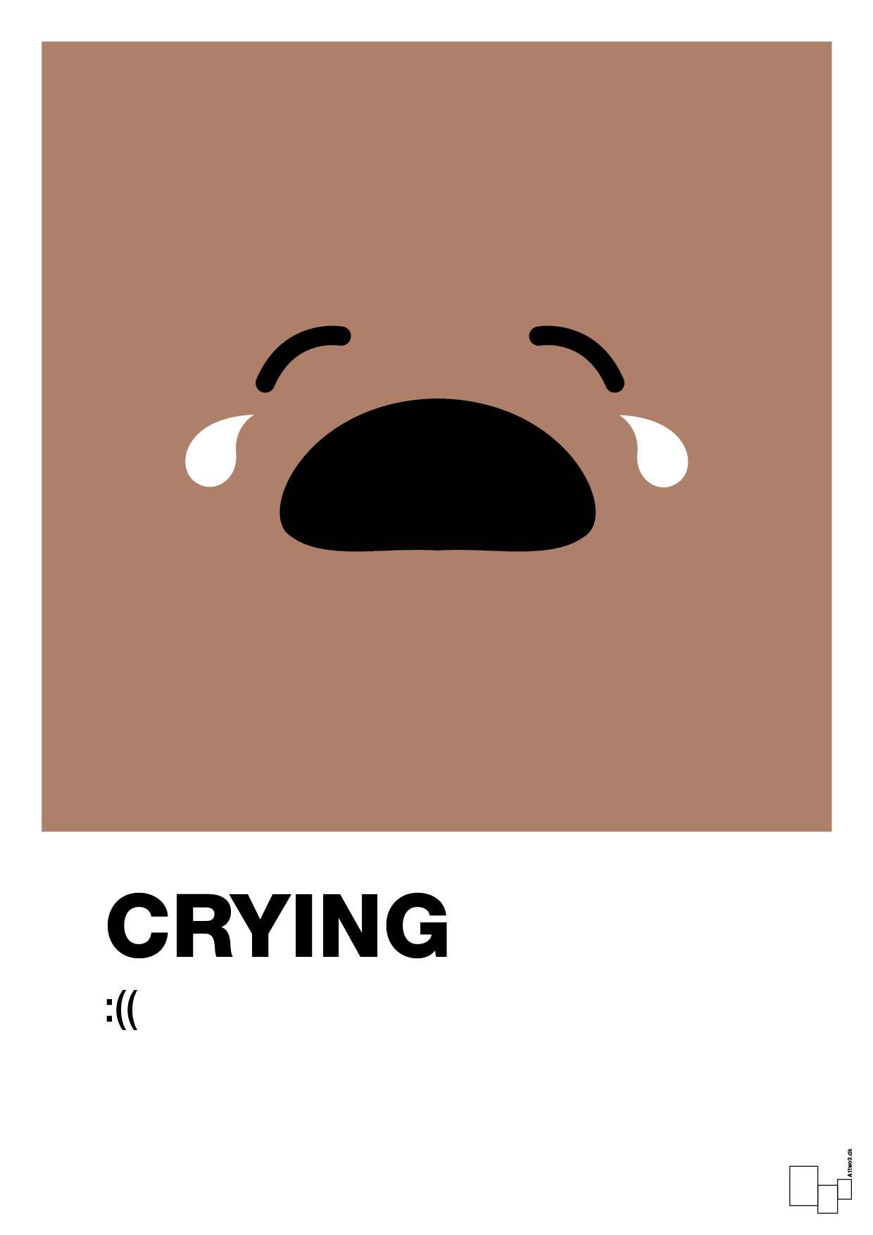 crying smiley - Plakat med Grafik i Cider Spice