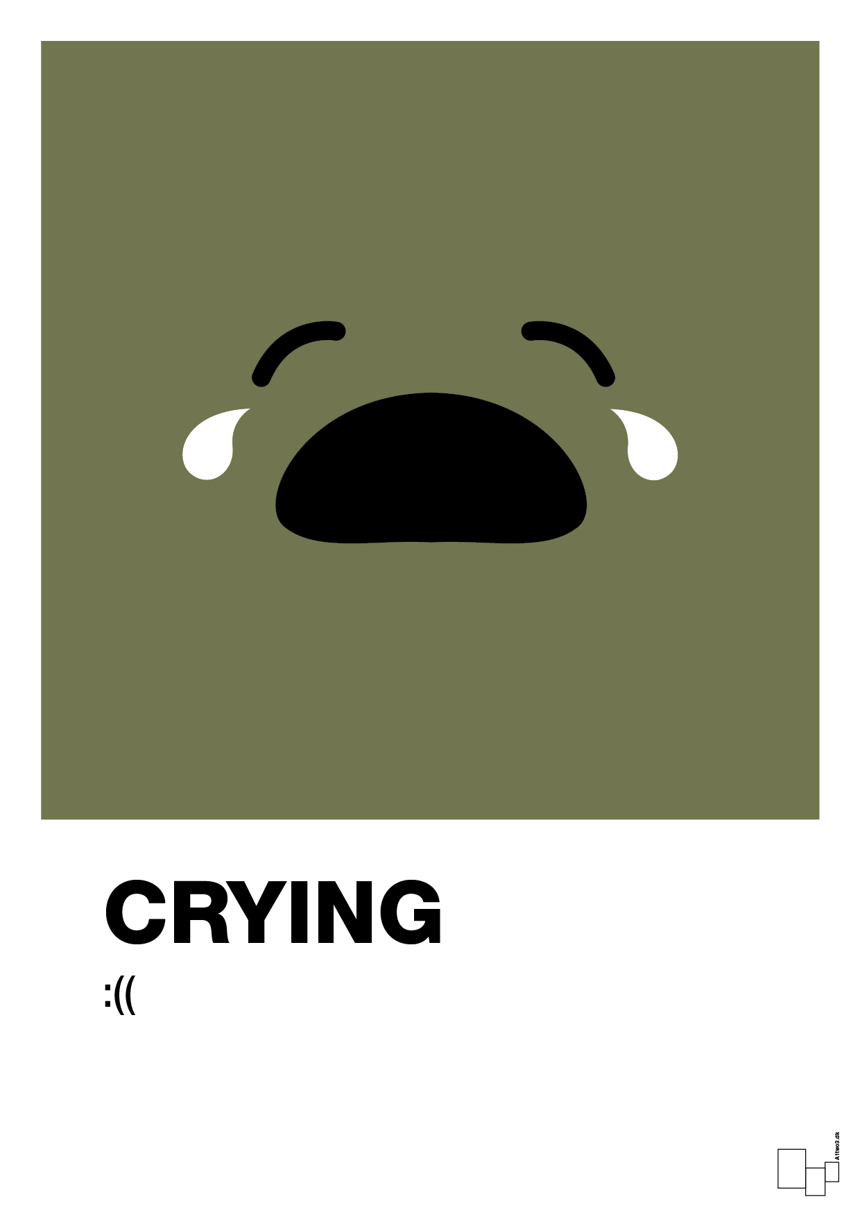 crying smiley - Plakat med Grafik i Secret Meadow