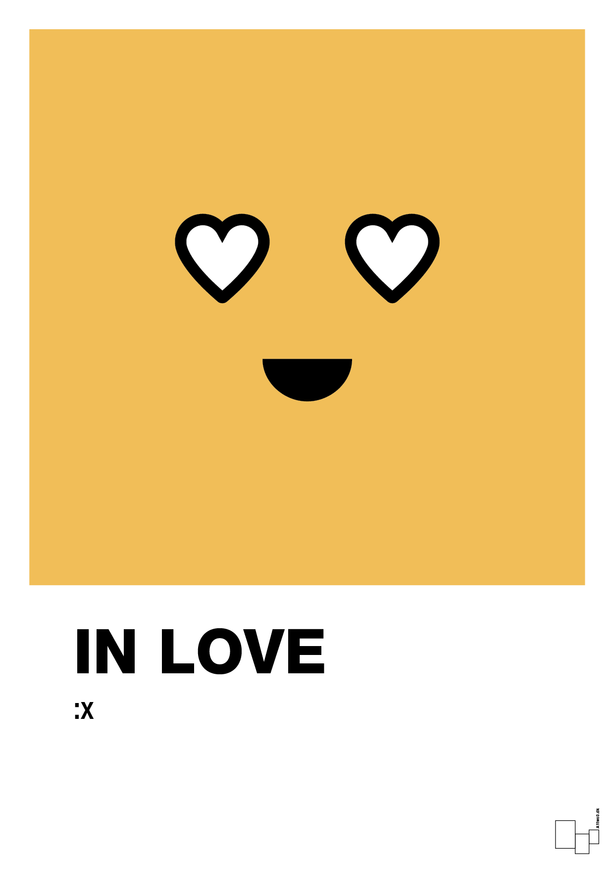 in love smiley - Plakat med Grafik i Honeycomb