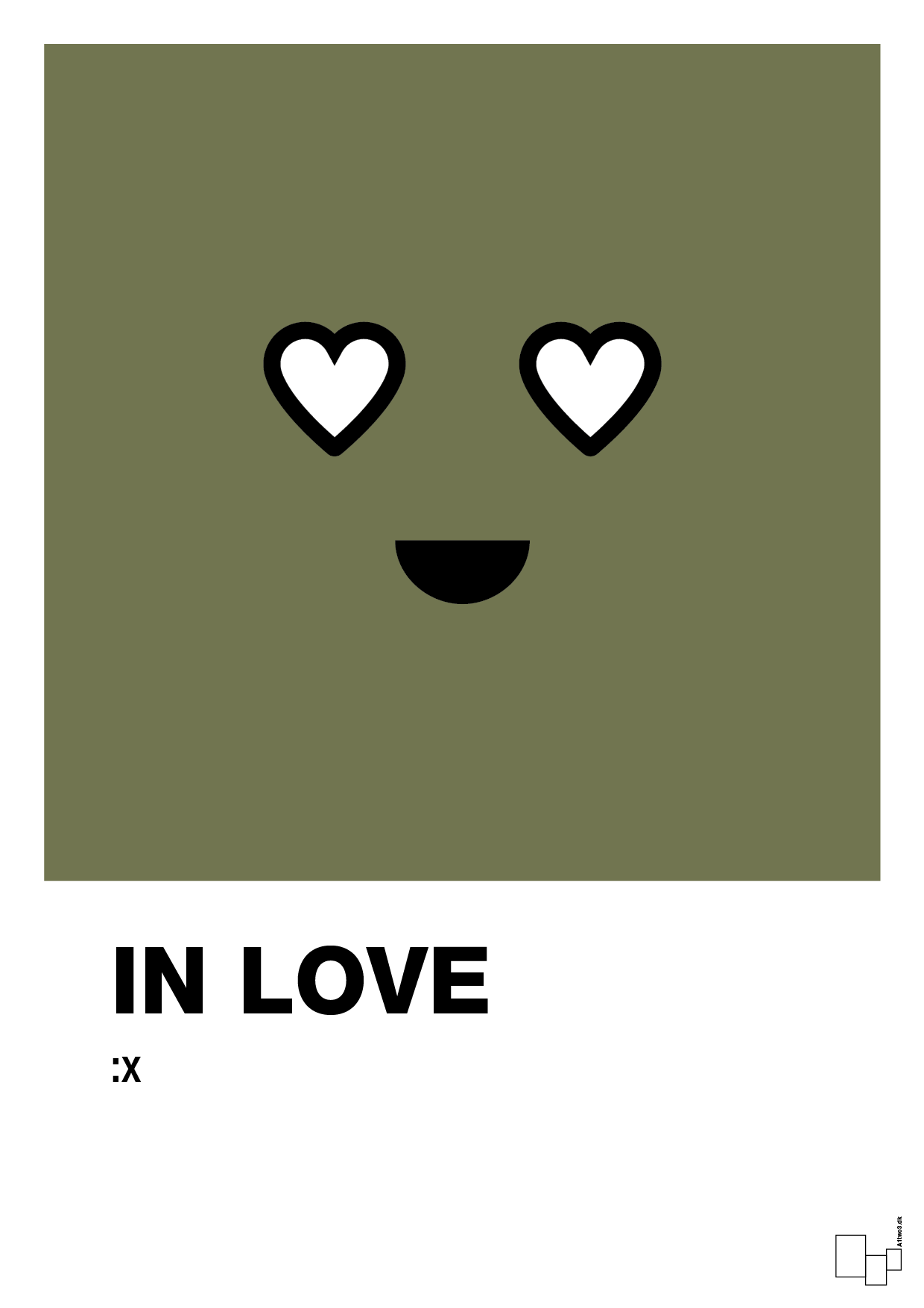 in love smiley - Plakat med Grafik i Secret Meadow