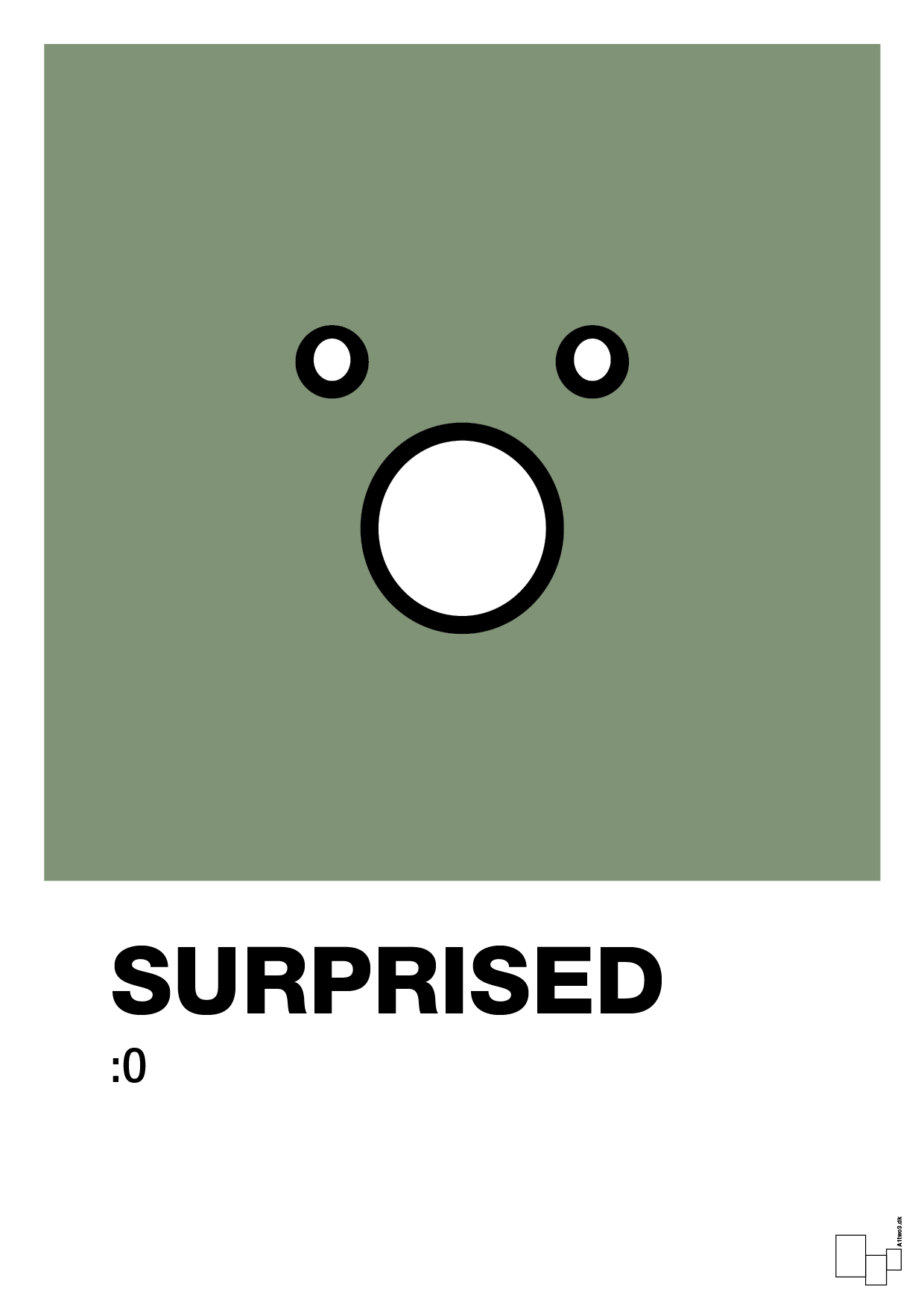 surprised smiley - Plakat med Grafik i Jade