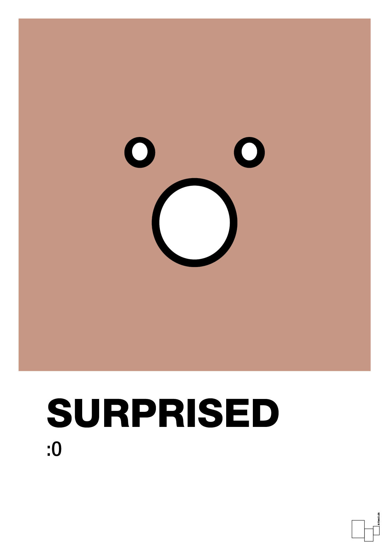 surprised smiley - Plakat med Grafik i Powder