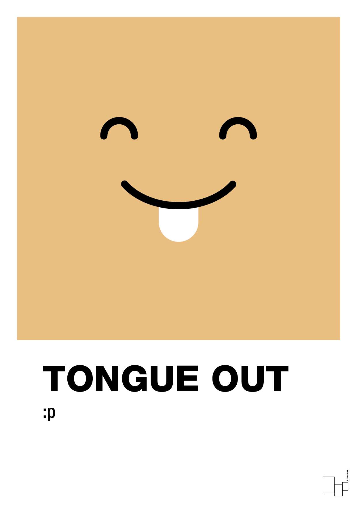tongue out smiley - Plakat med Grafik i Charismatic