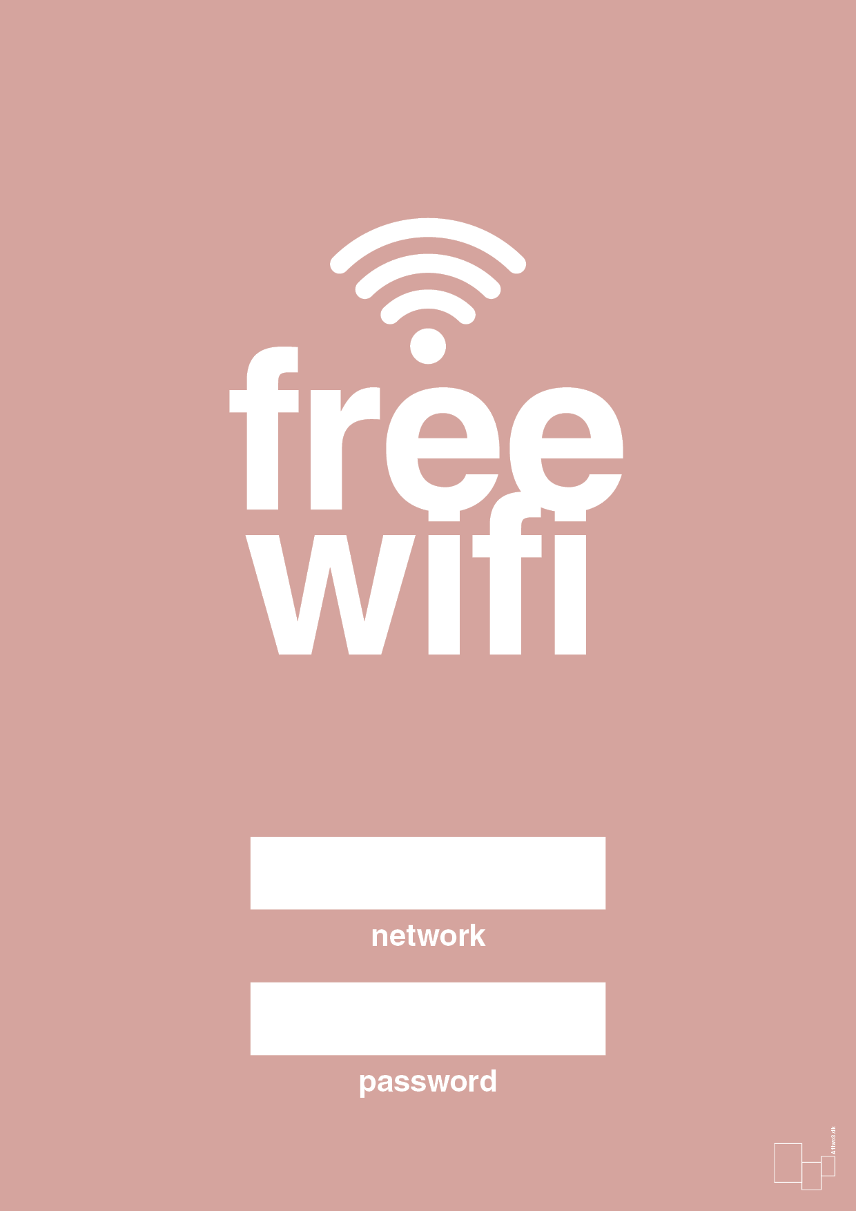 free wifi - Plakat med Sport & Fritid i Bubble Shell