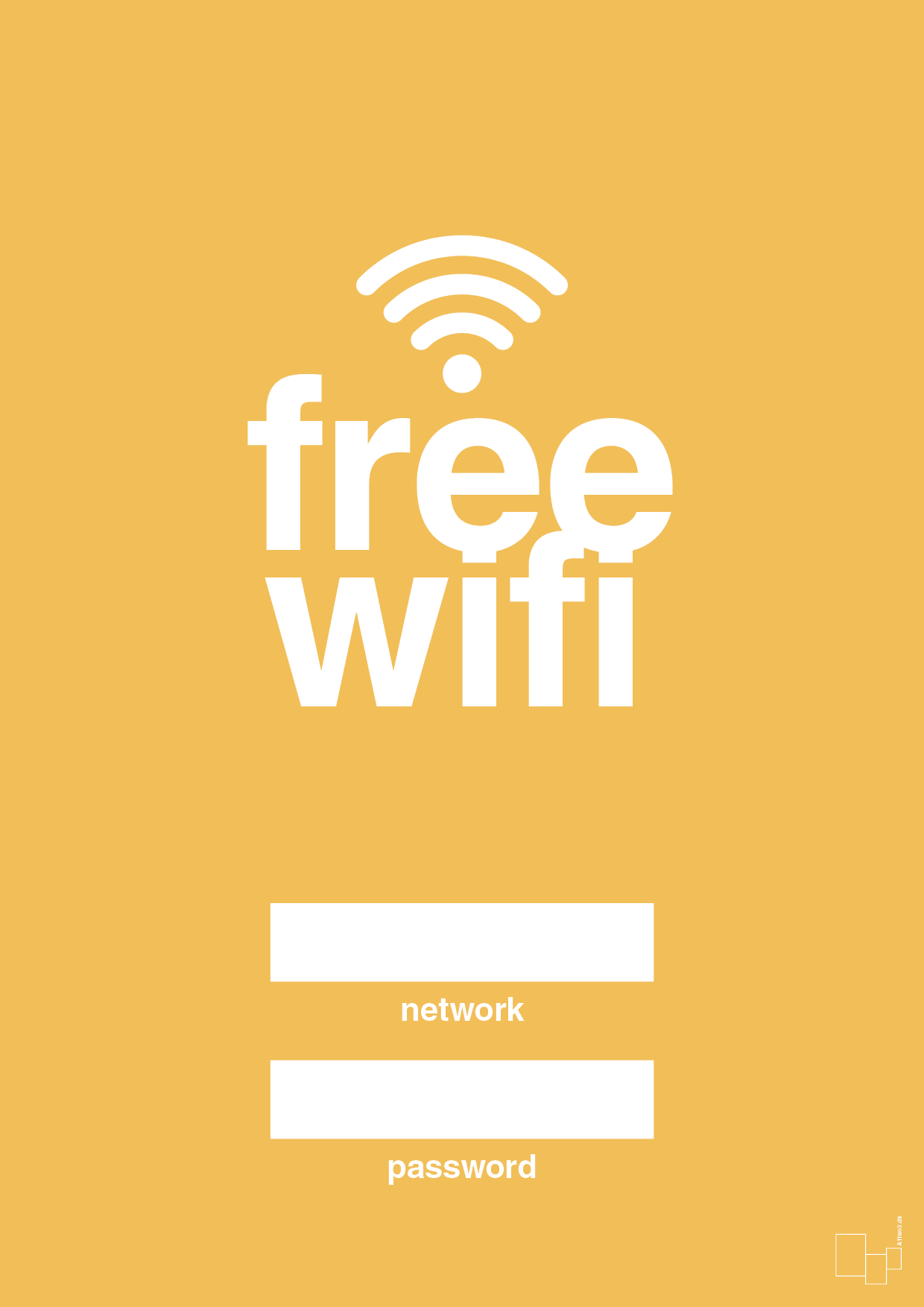 free wifi - Plakat med Sport & Fritid i Honeycomb