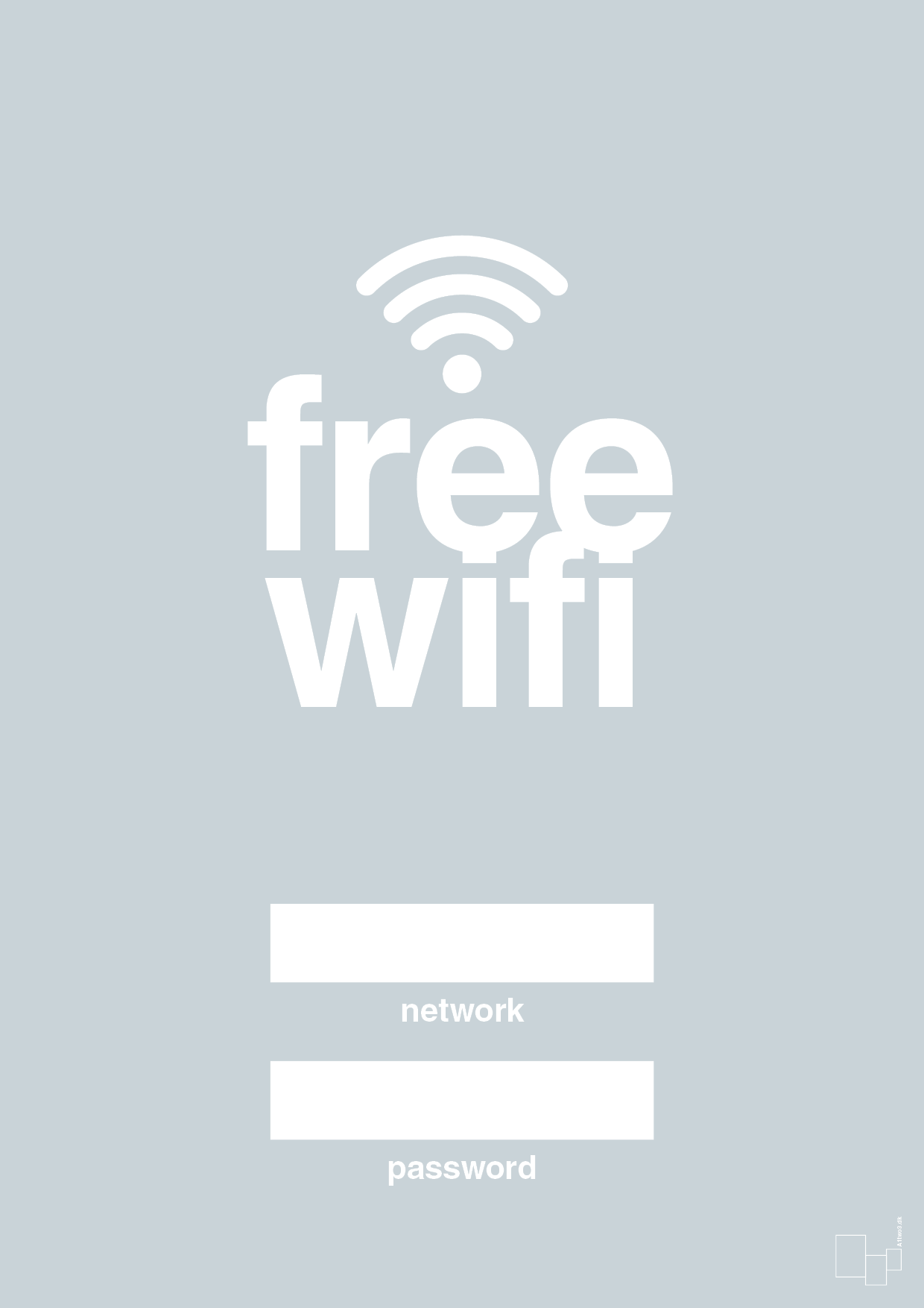 free wifi - Plakat med Sport & Fritid i Light Drizzle