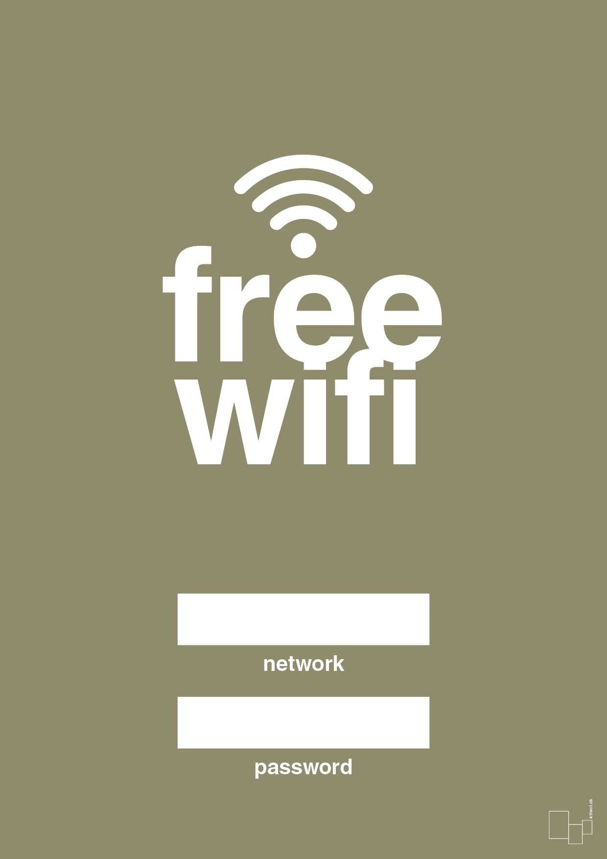 free wifi - Plakat med Sport & Fritid i Misty Forrest