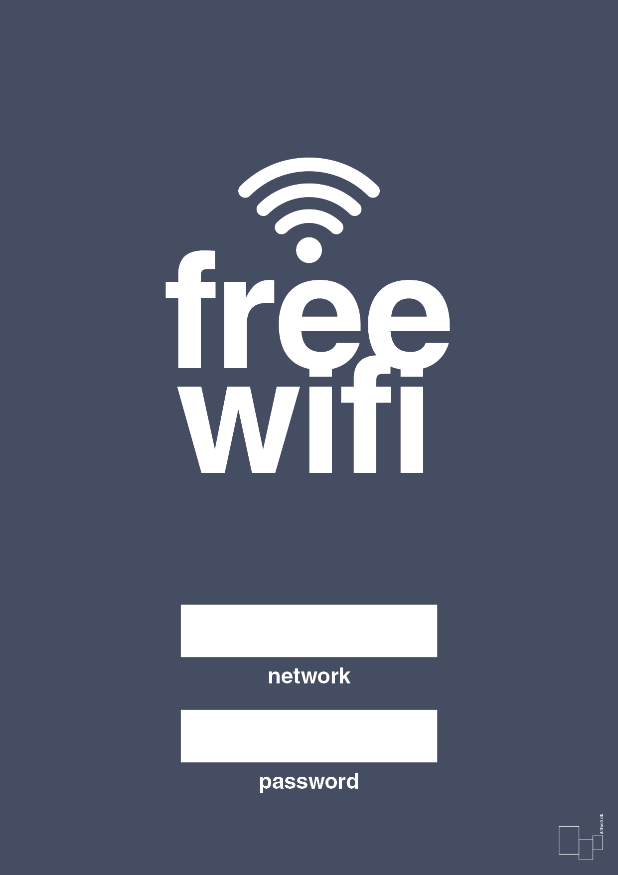 free wifi - Plakat med Sport & Fritid i Petrol