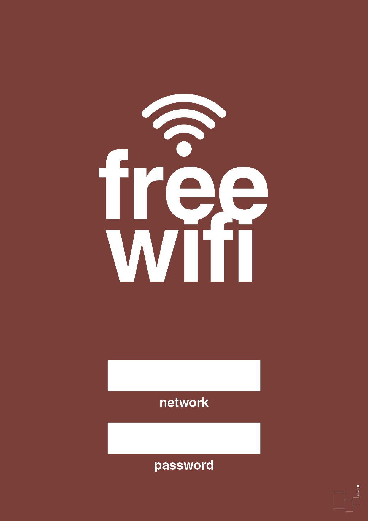 free wifi - Plakat med Sport & Fritid i Red Pepper