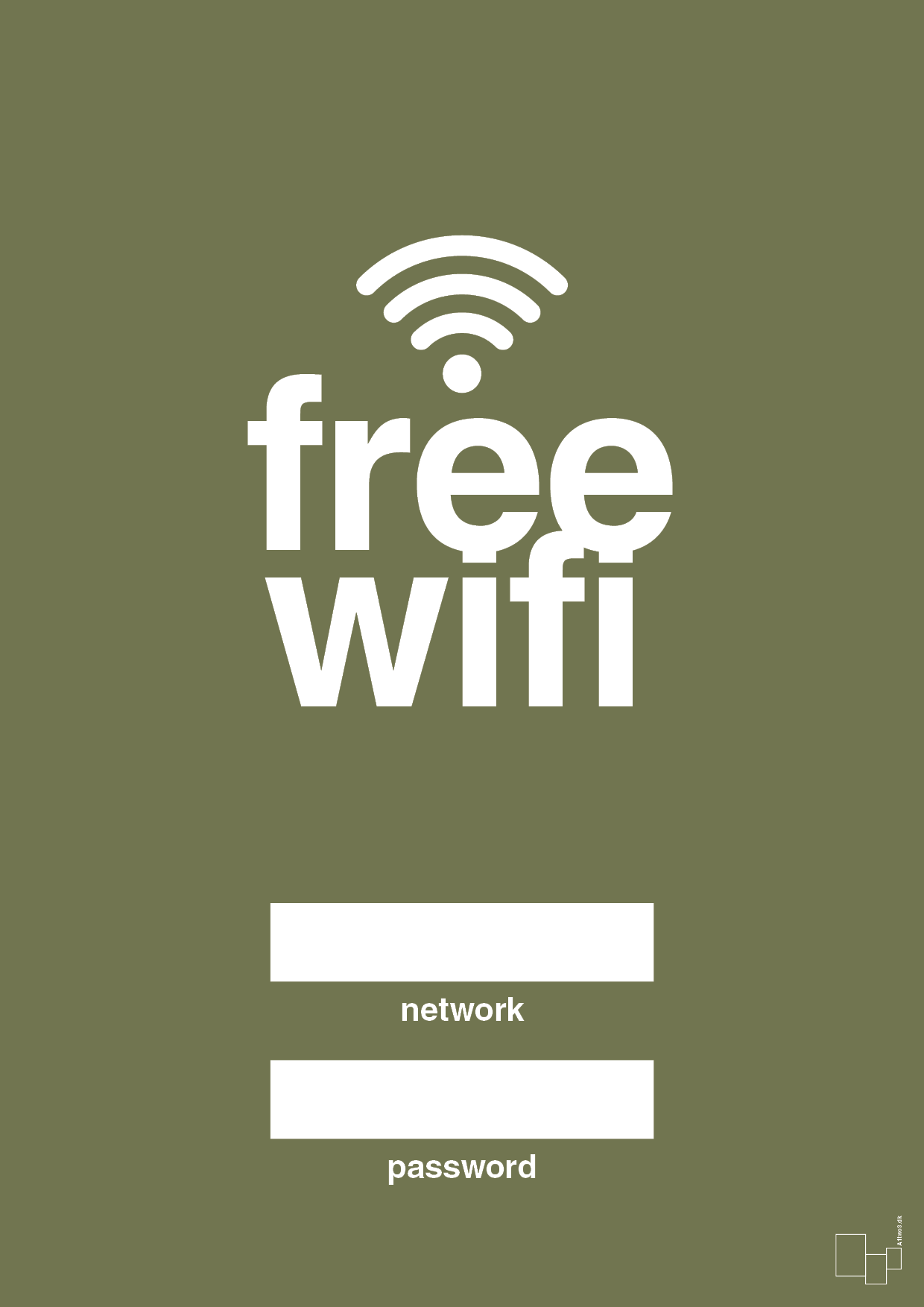 free wifi - Plakat med Sport & Fritid i Secret Meadow