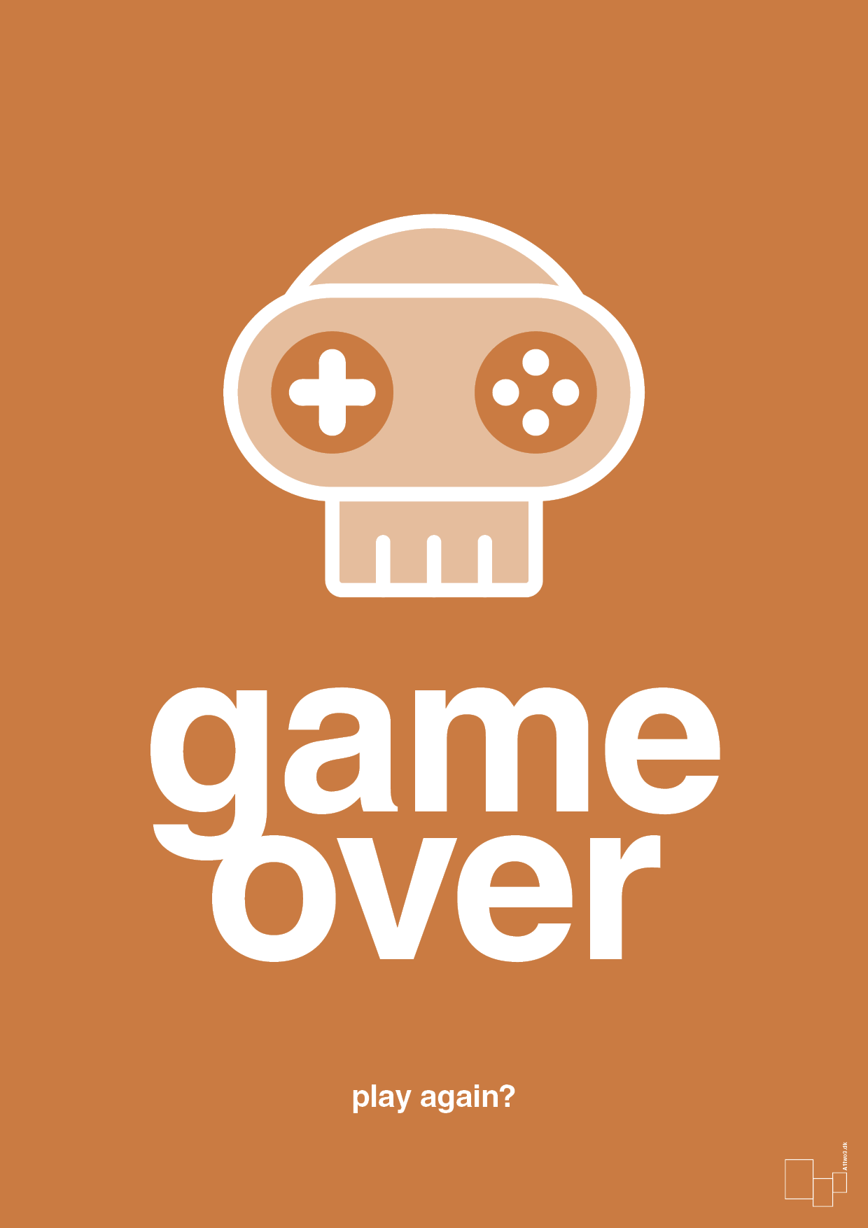 game over - Plakat med Sport & Fritid i Rumba Orange