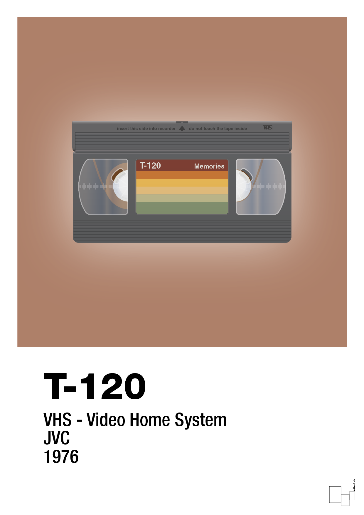 videobånd t-120 - Plakat med Grafik i Cider Spice