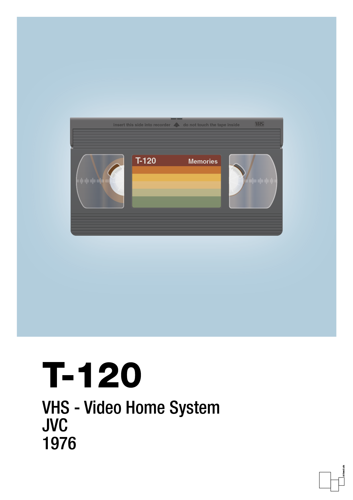 videobånd t-120 - Plakat med Grafik i Heavenly Blue