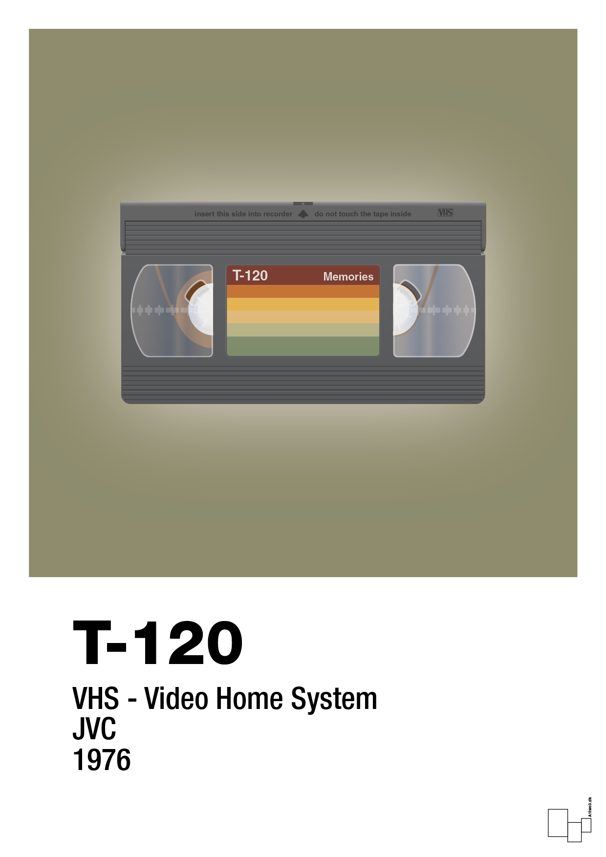 videobånd t-120 - Plakat med Grafik i Misty Forrest